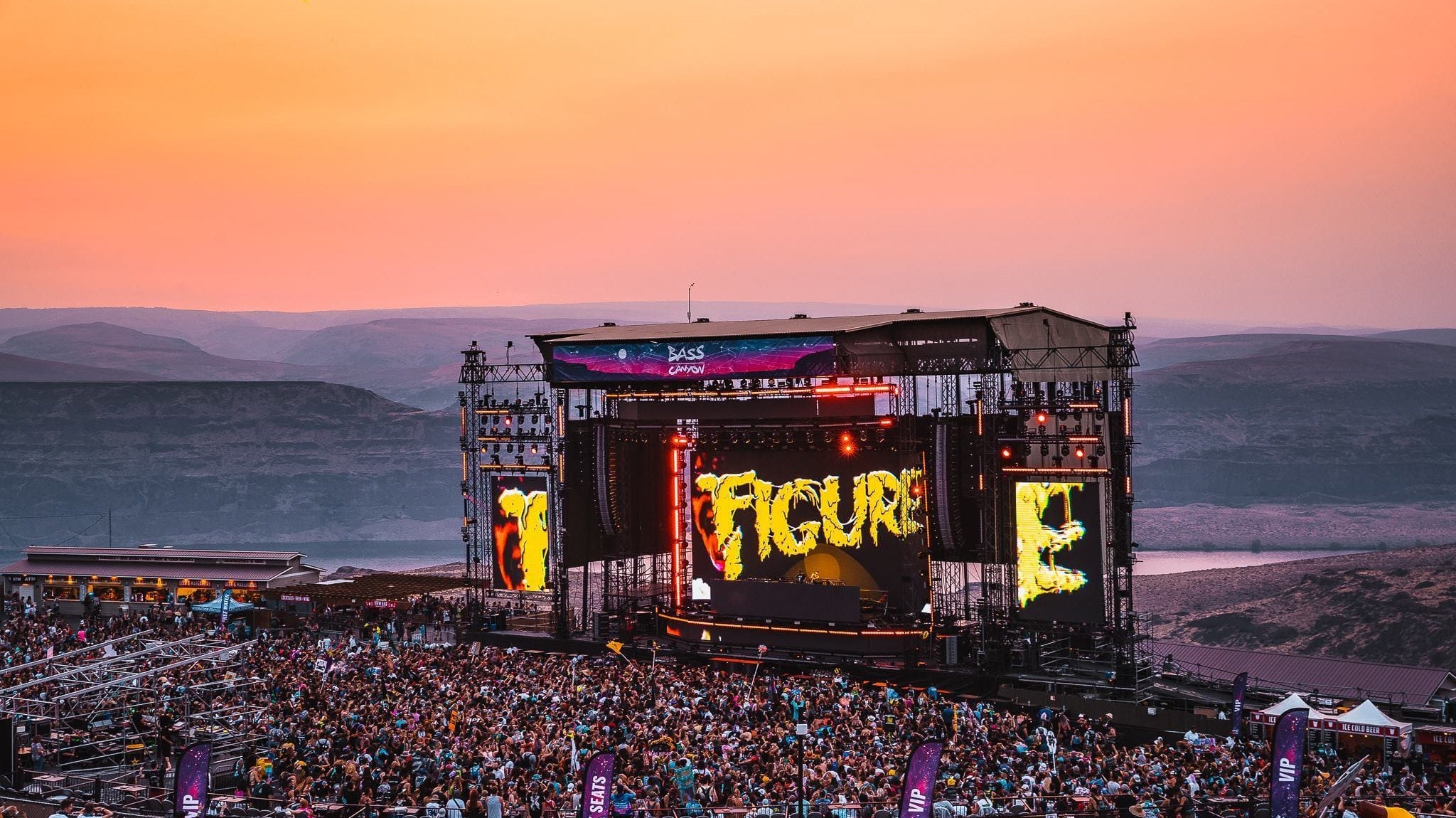 Figure During Golden Hour at Bass Canyon