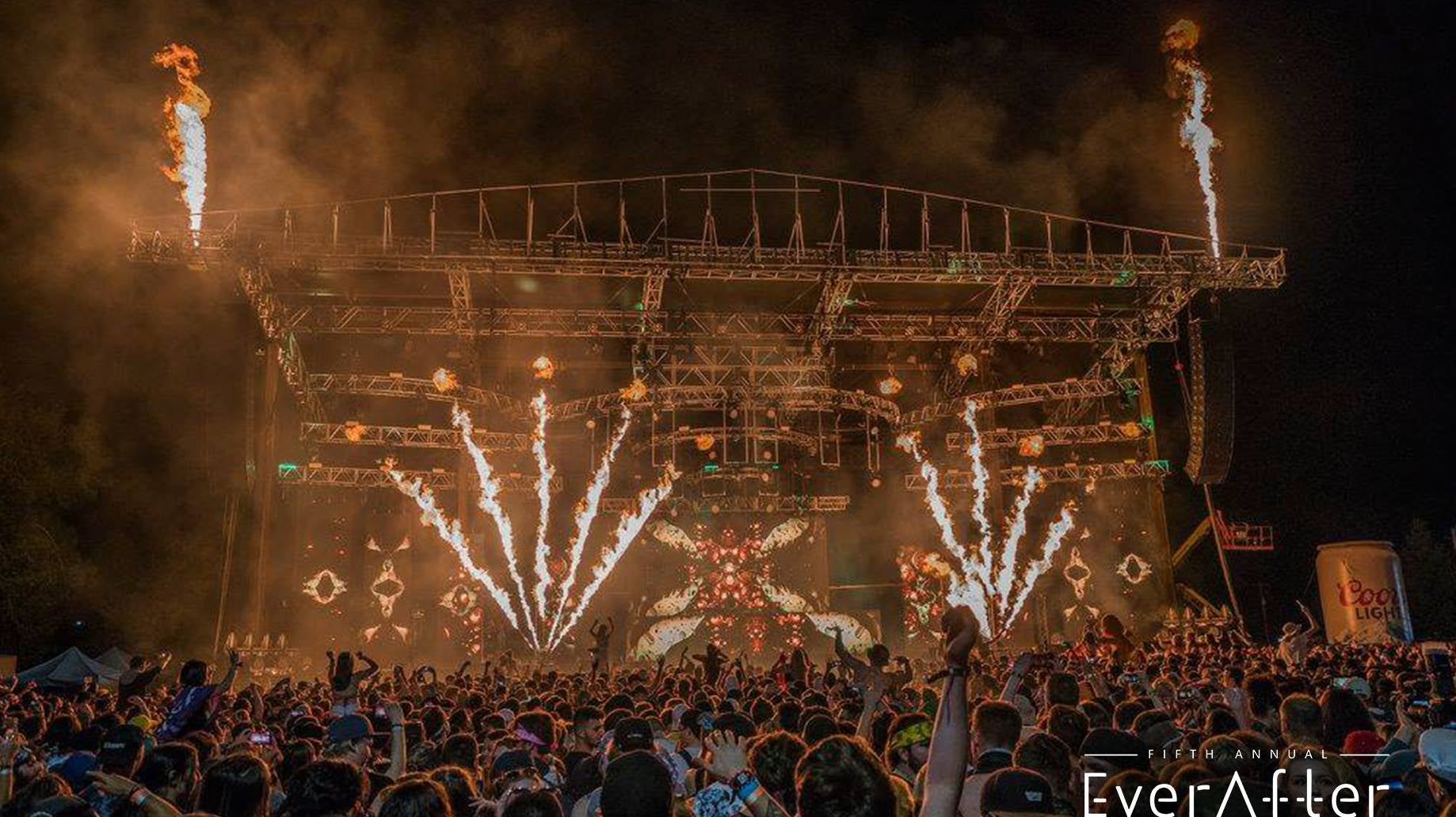 Ever After Mainstage Fireworks at NIghtime