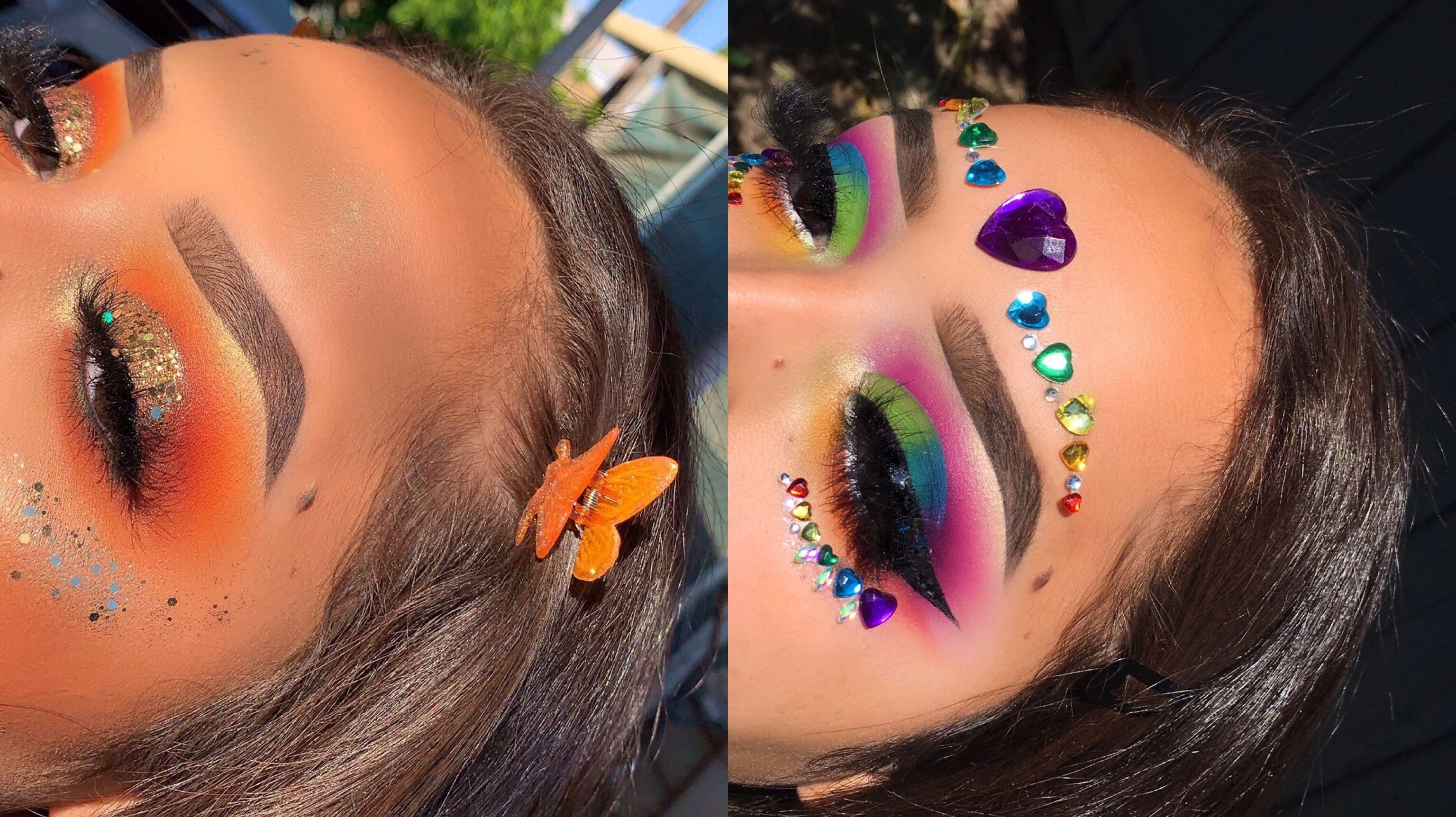Festival Makeup: Rainbow Crease and Smokey Eye
