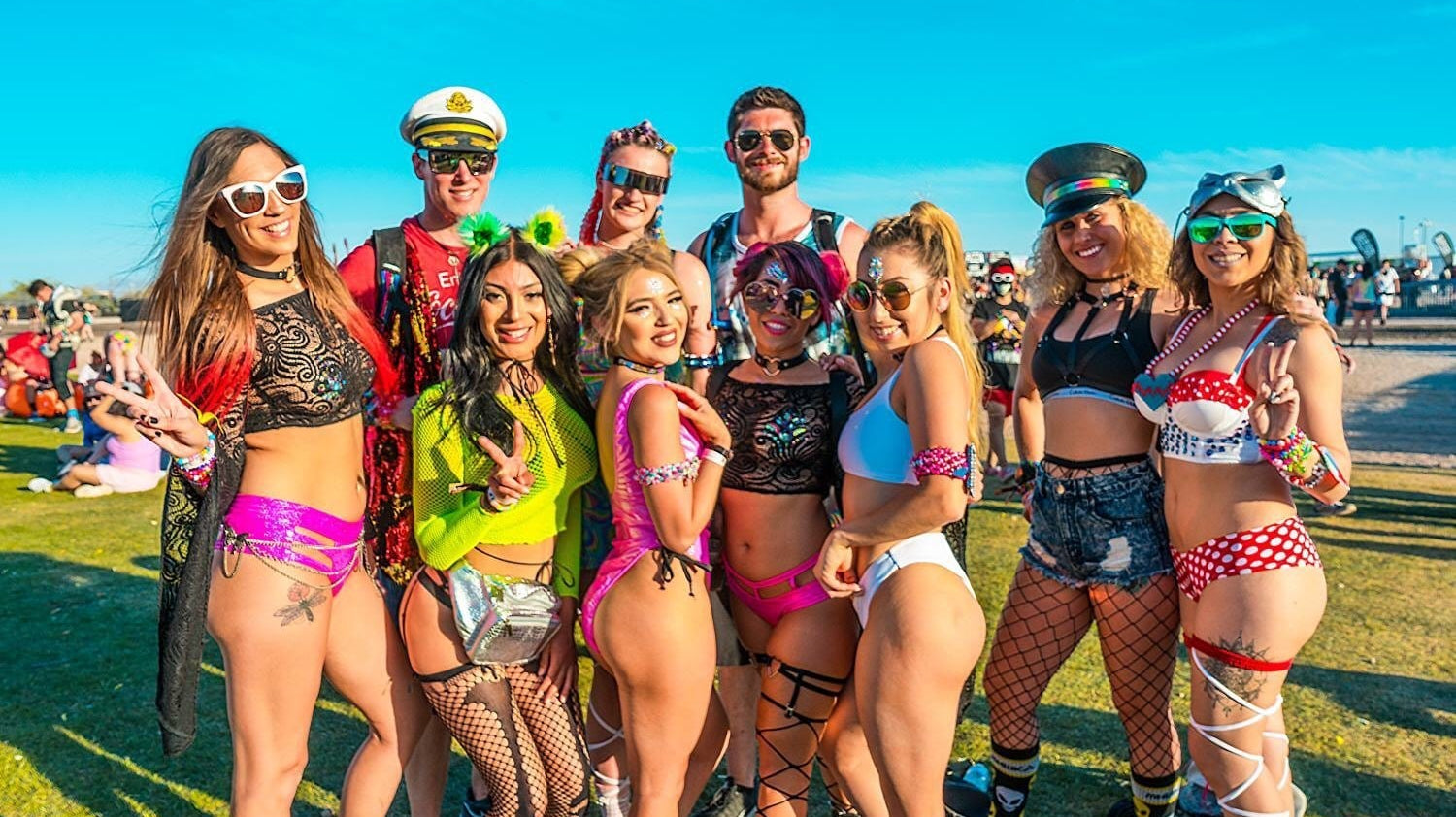 Ravers at Phoenix Lights Festival 2018 in Chandler, Arizona