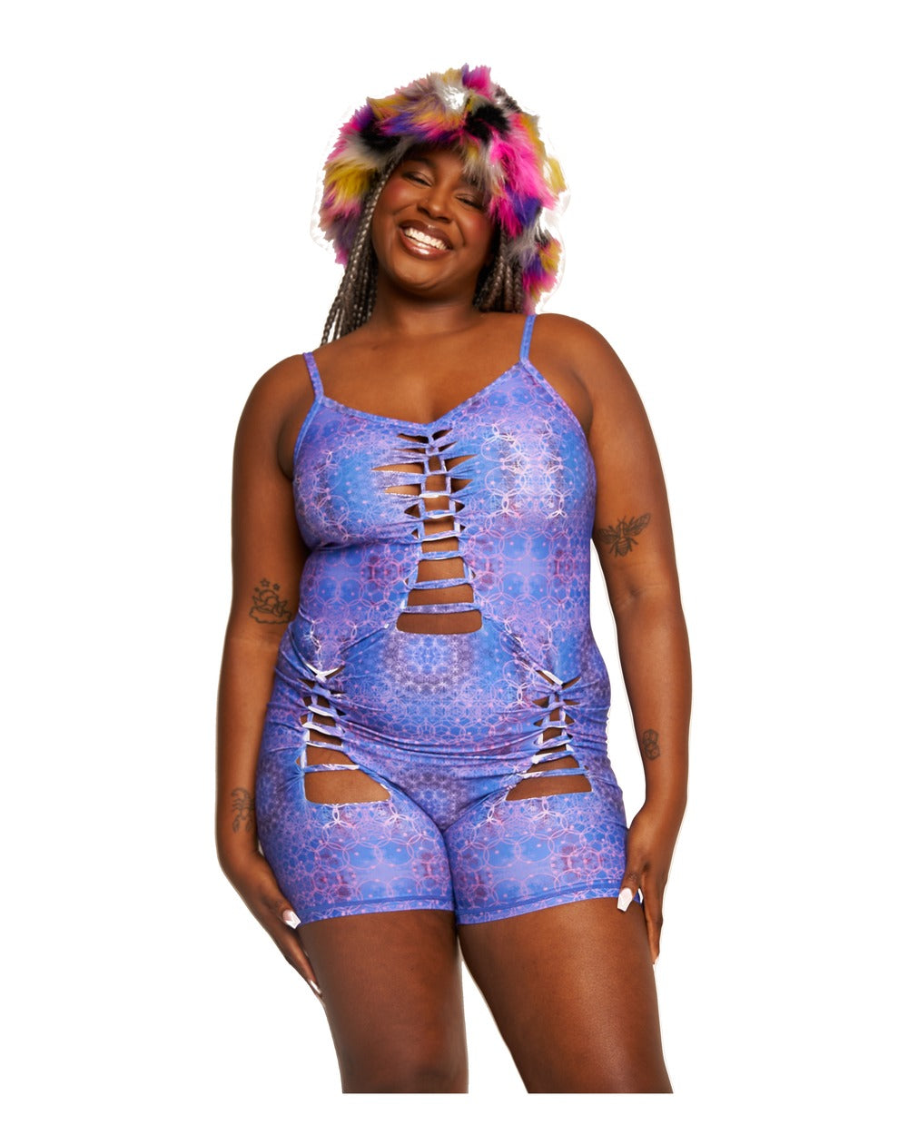 Violet Vibrations Braided Romper - Image 3
