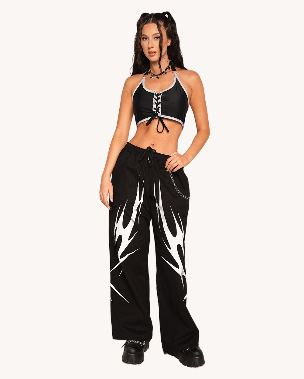 Coded in Chaos Unisex Reflective Pants - Image 34586646642871