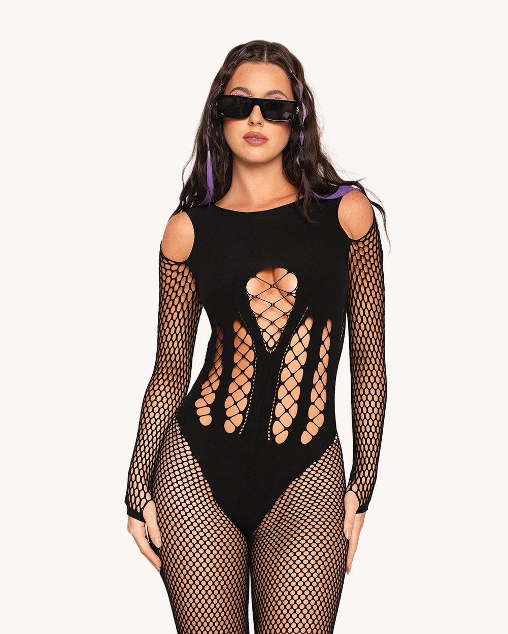 Nocturnal Behavior Fishnet Jumpsuit - Image 34759837286583