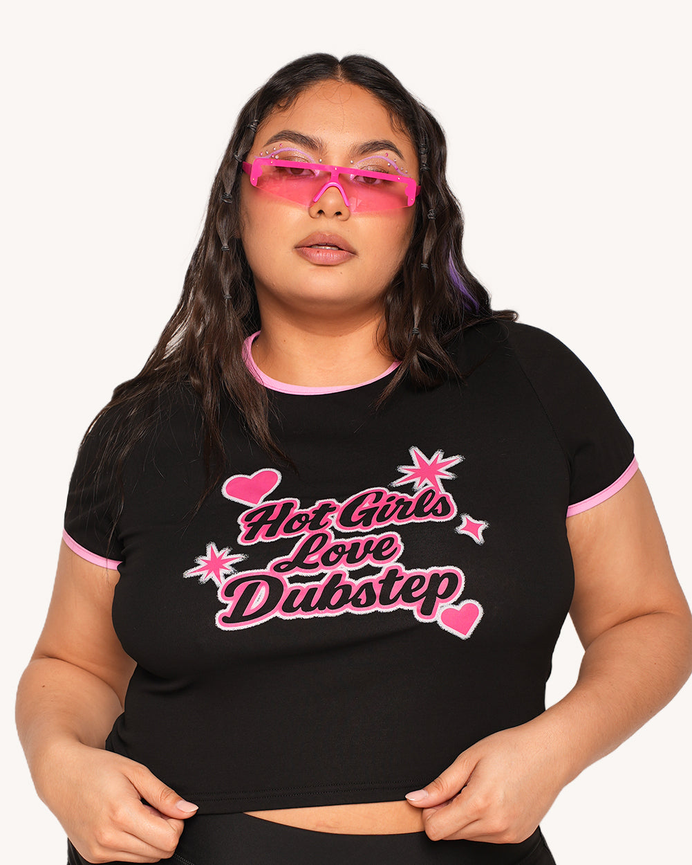 Hot Girls Love Dubstep Baby Tee - Image 34717828284599