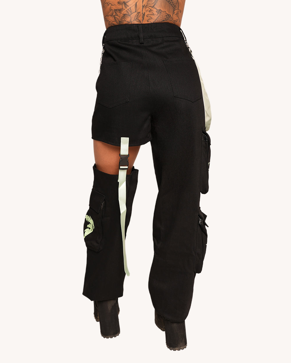 Sunflowerraver x iHR Get Bent Wide Leg Detachable Leg Pants - Image 33656385929399
