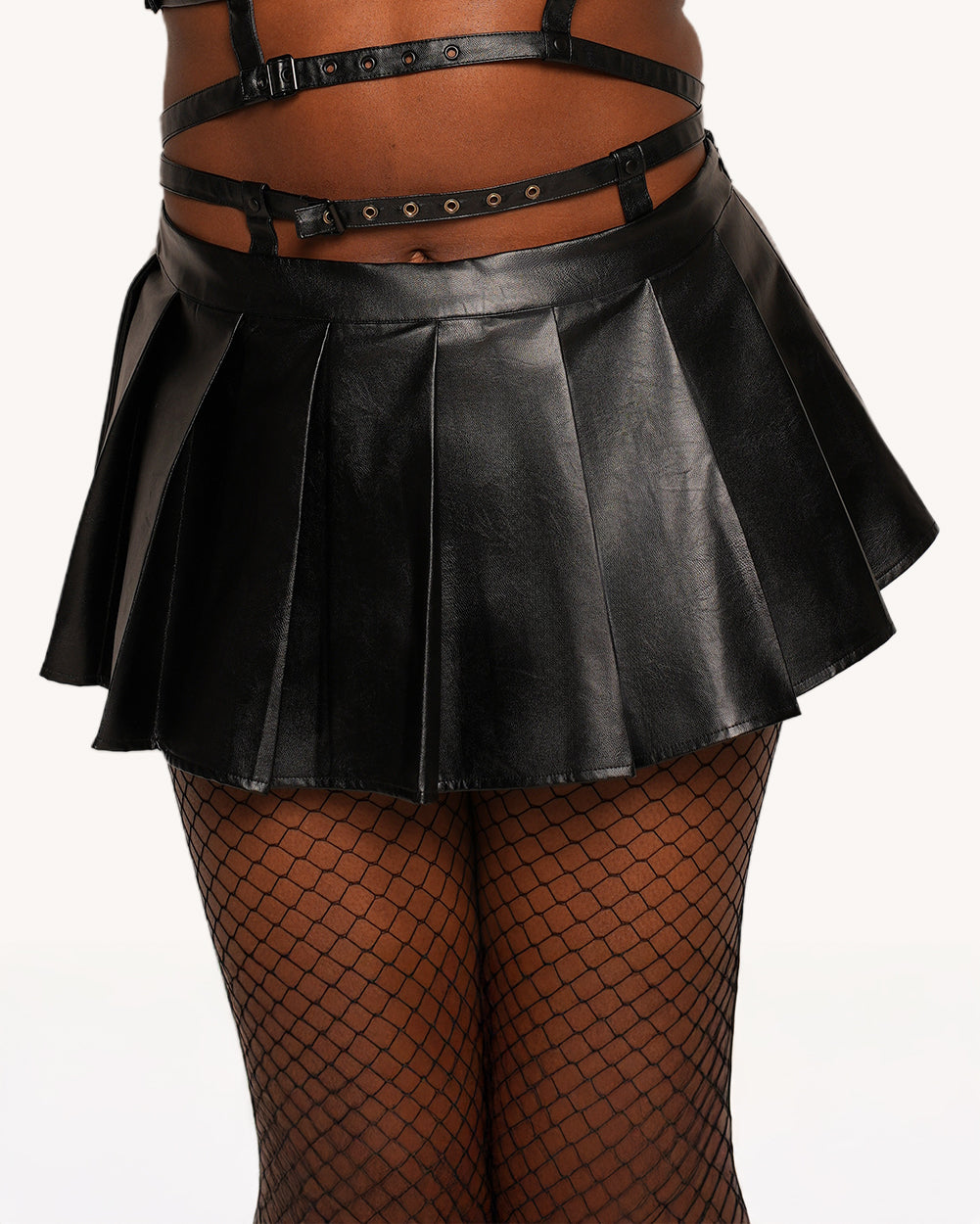 Power Play Faux Leather Skirt - Image 33966361247927