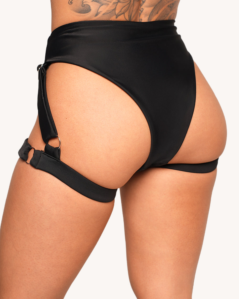 1-800-RAVE-GRL Harness Booty Shorts - Image 34710028124343