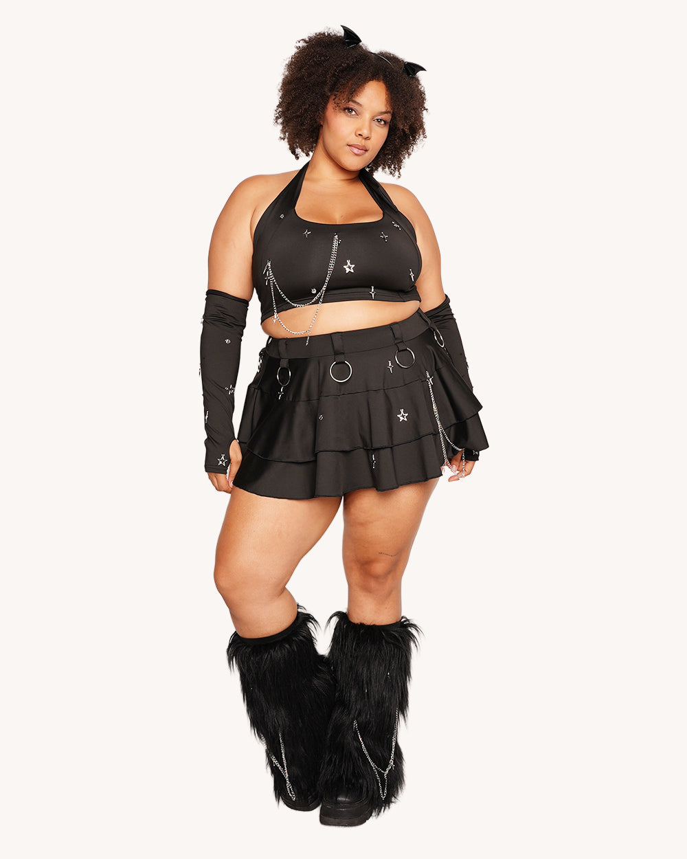 1-800 Techno Grl Ruffle Mini Skirt - Image 7