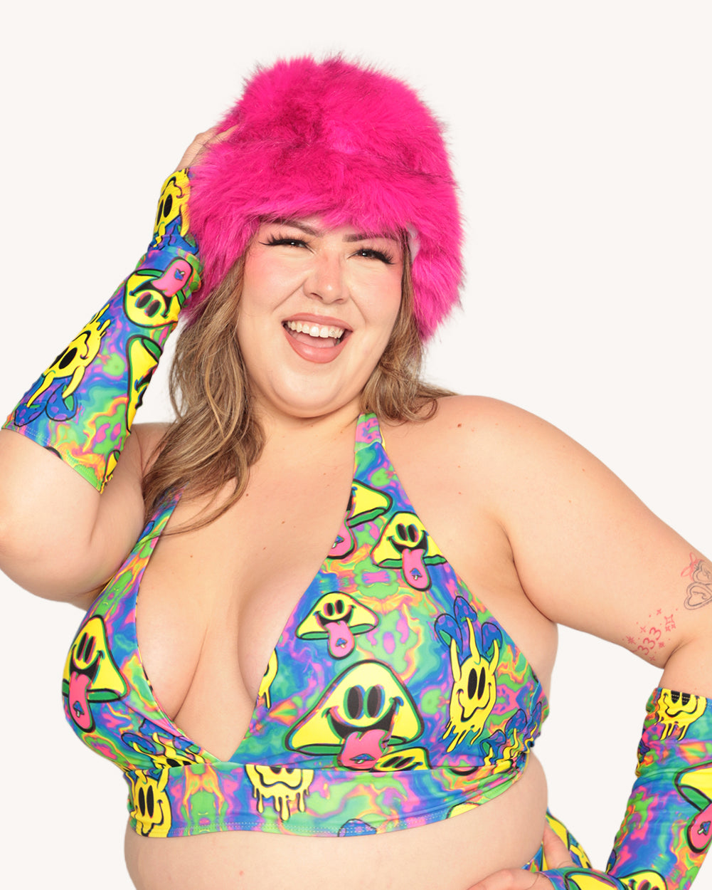 Welcome to Trippyland Halter Top with Sleeves - Image 34813794451639