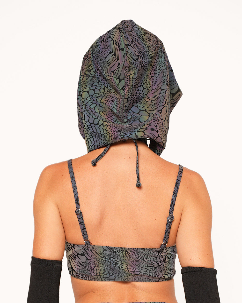 Viper Vision Rainbow Reflective Cutout Halter Top - Image 34131980157111