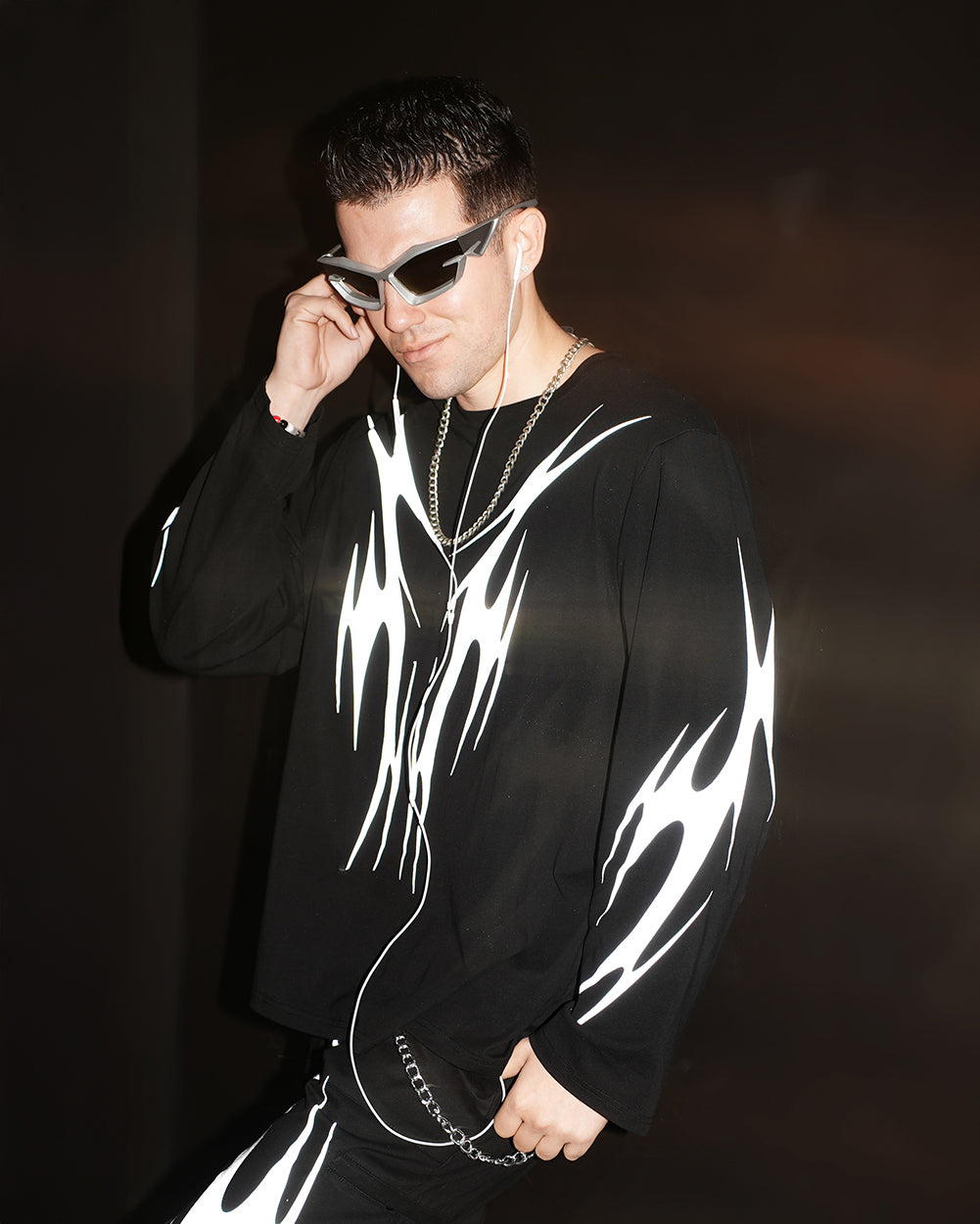Coded in Chaos Reflective Long Sleeve-Men
