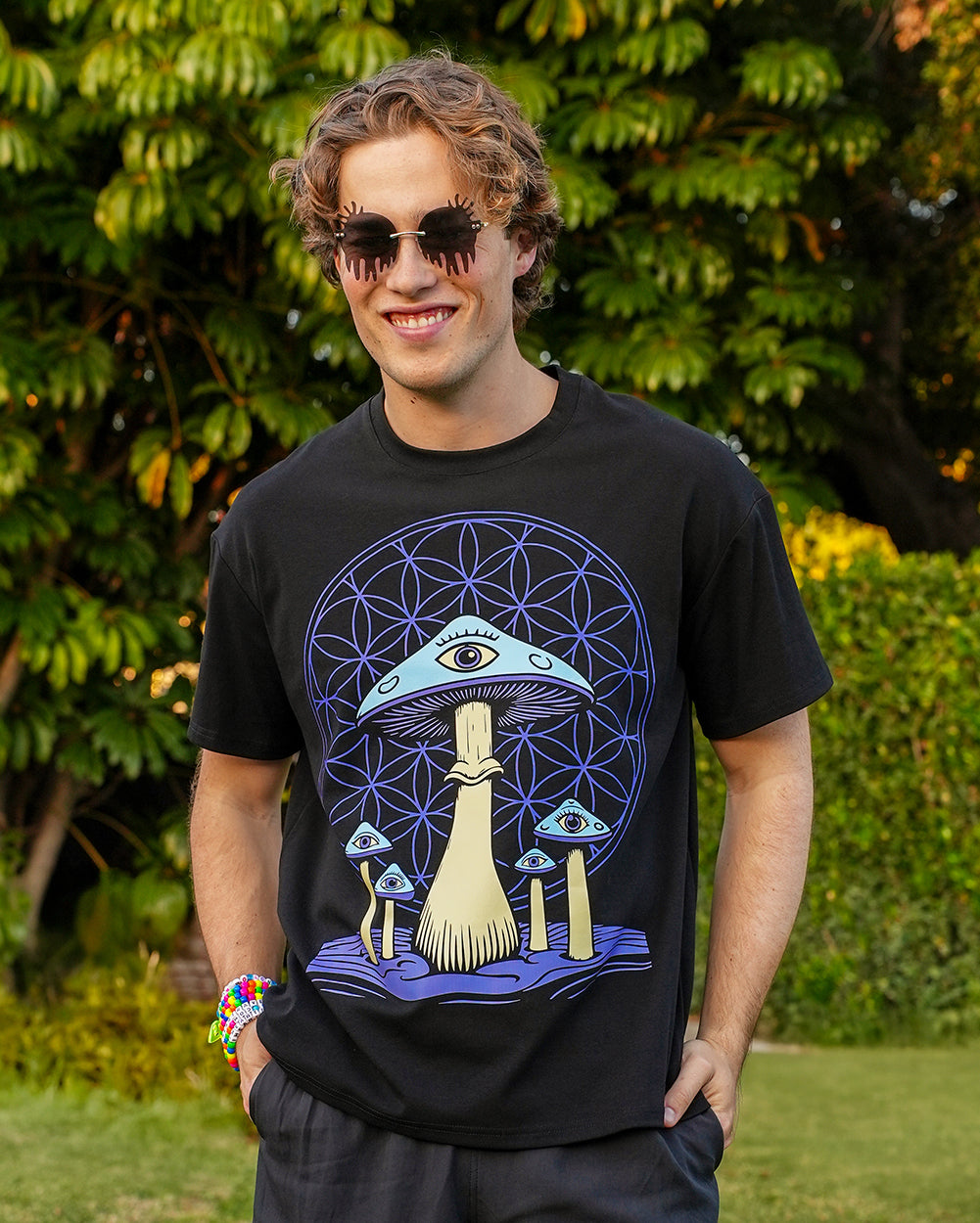 Wavy Cap Oversized Tee-Men