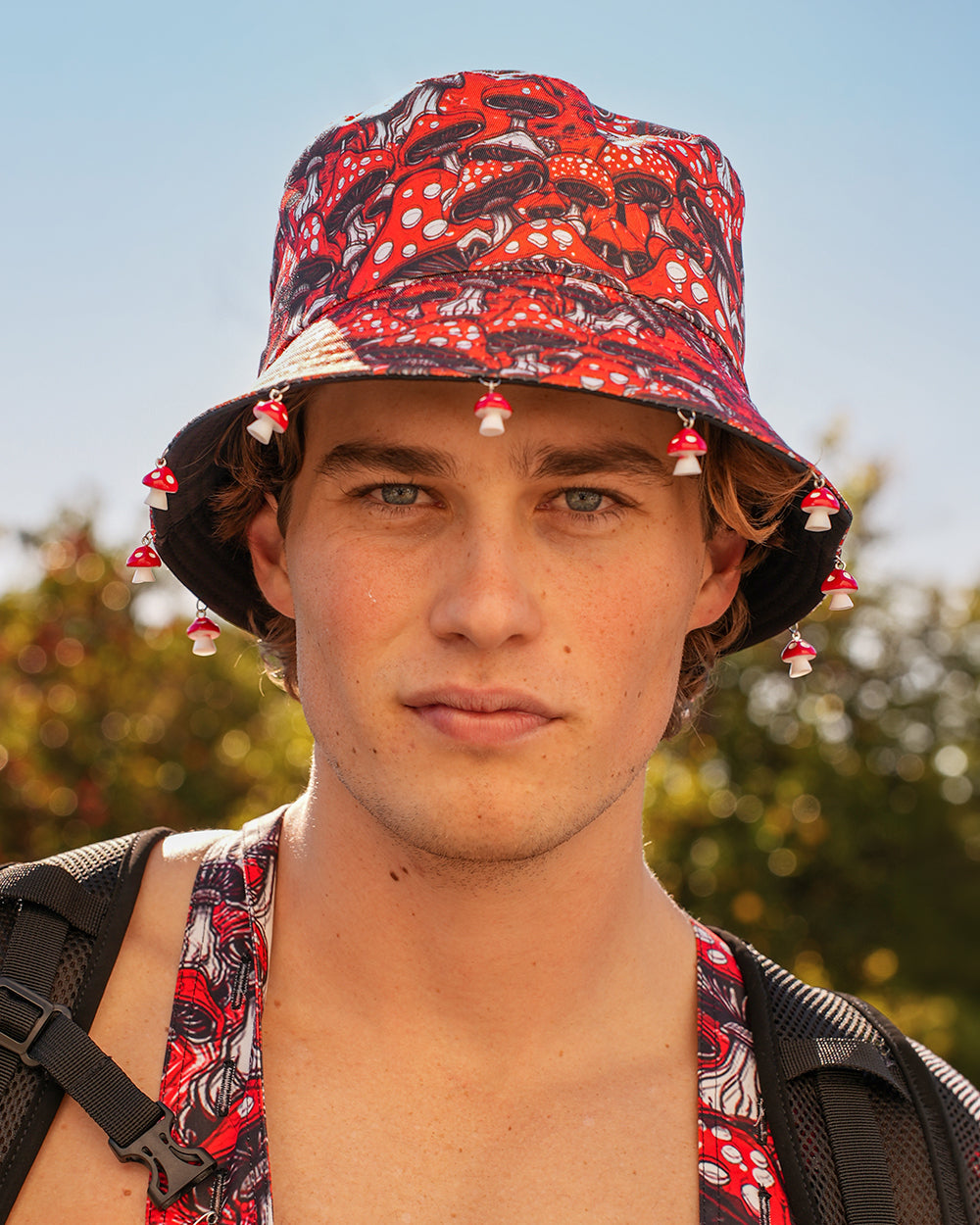 Secret of Life Mushroom Bucket Hat with Charms - Image 34781593010359