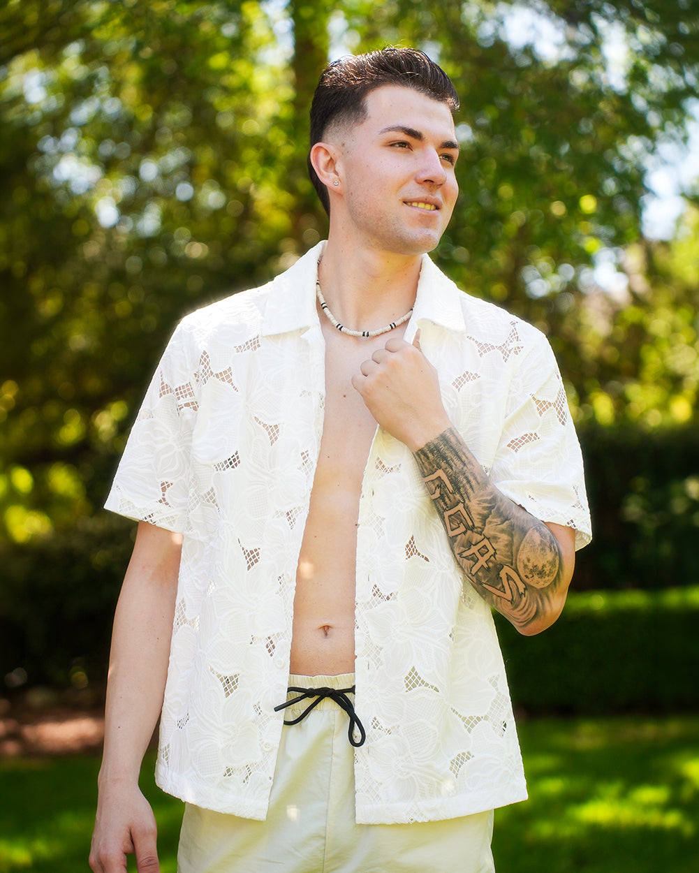Coastal Groove Men's Camp Shirt - Image 35154675892407