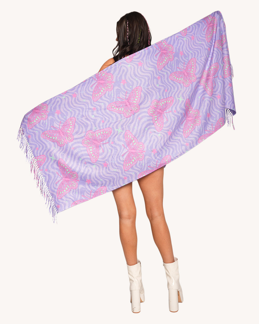 Bass Butterfly Stash Pashmina - Image 35112447705271