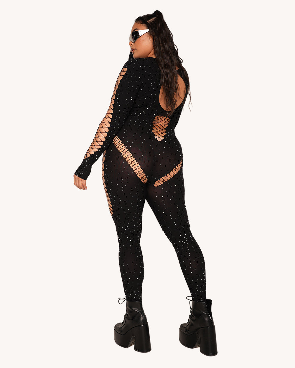 365 Party Grl Rhinestone Long-Sleeve Jumpsuit - Image 34586925760695