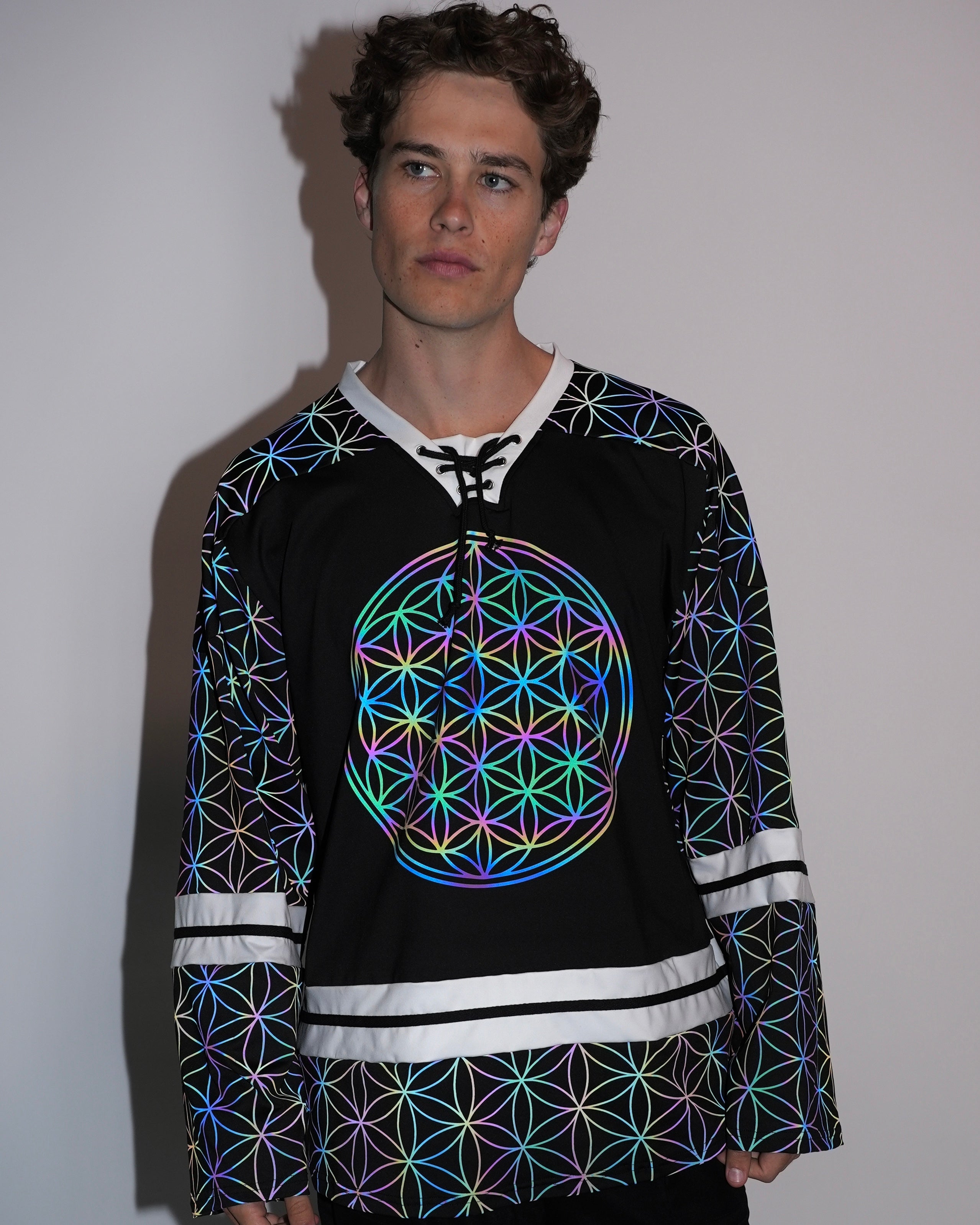 Sacred Geo Rainbow Reflective Jersey - Image 35791840739511