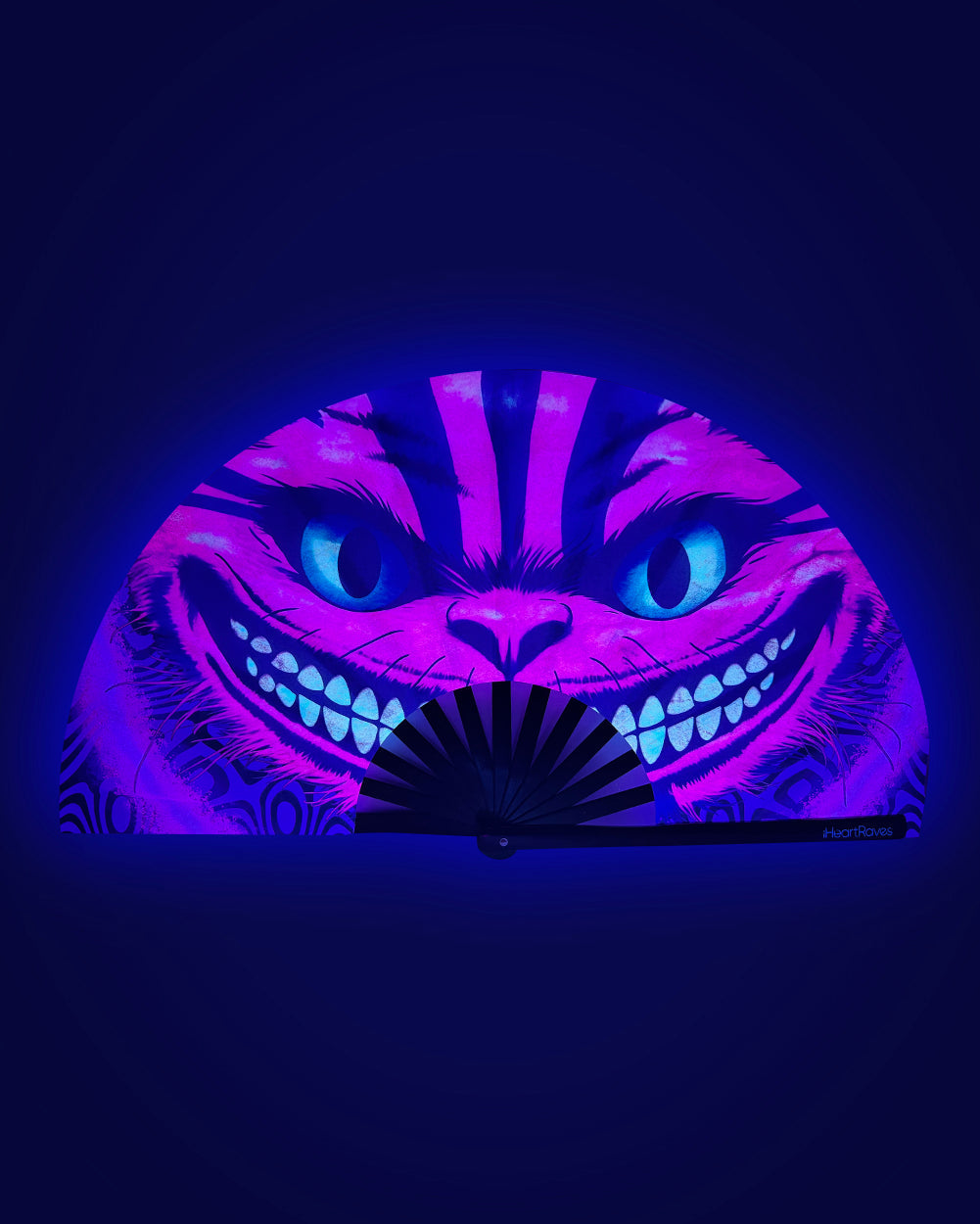 Cheshire Smile UV Reactive Hand Fan - Image 34809454985399