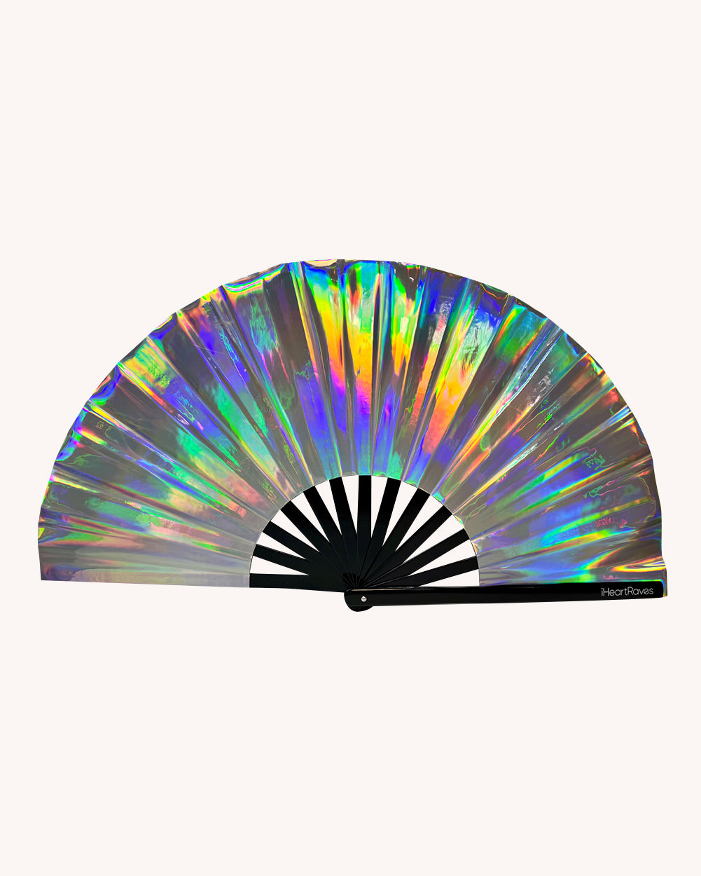 Heaven is a Hologram Silver Holo Hand Fan - Image 31734358343863