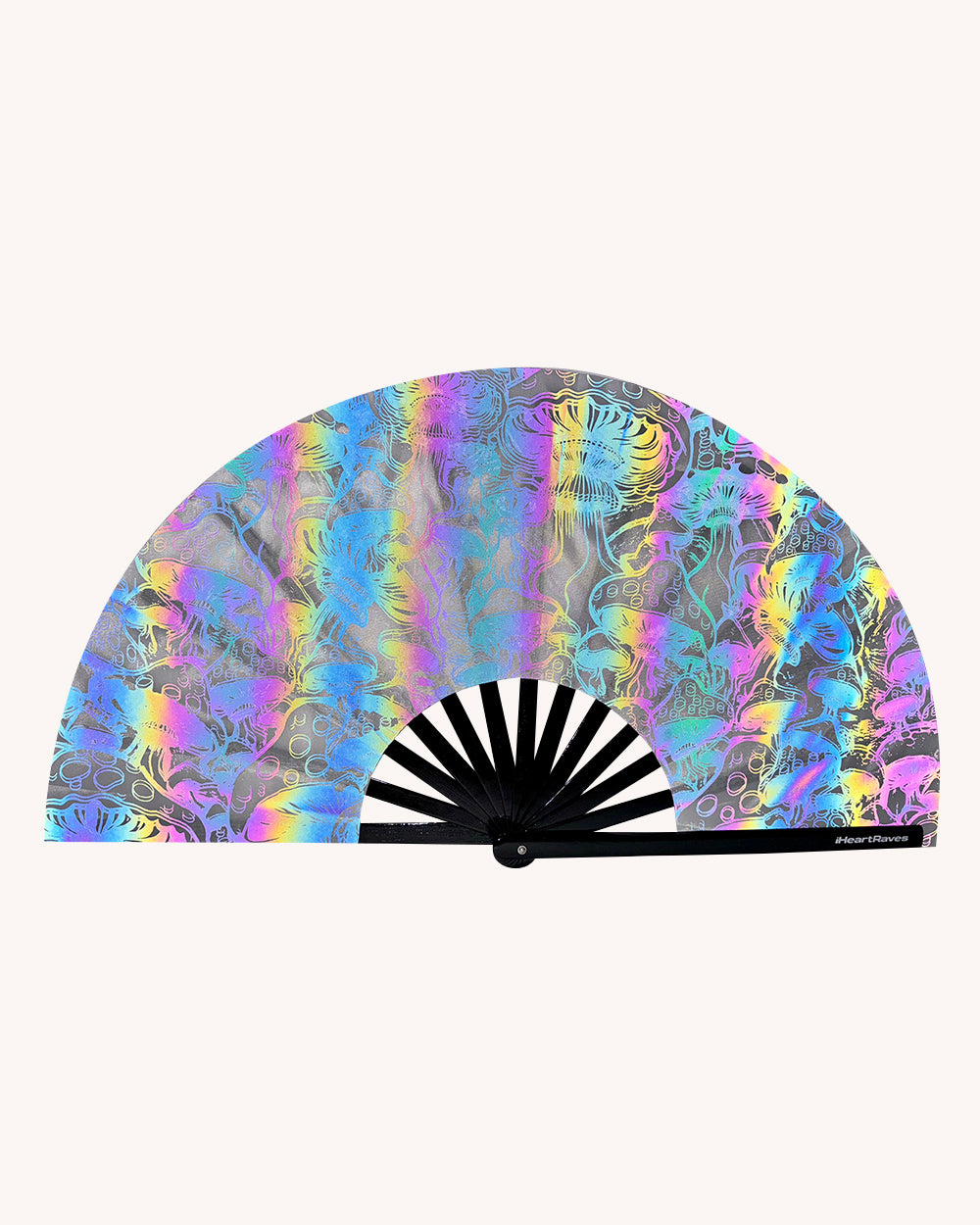 Secret of Life Mushroom Rainbow Reflective Hand Fan - Image 32633891717303