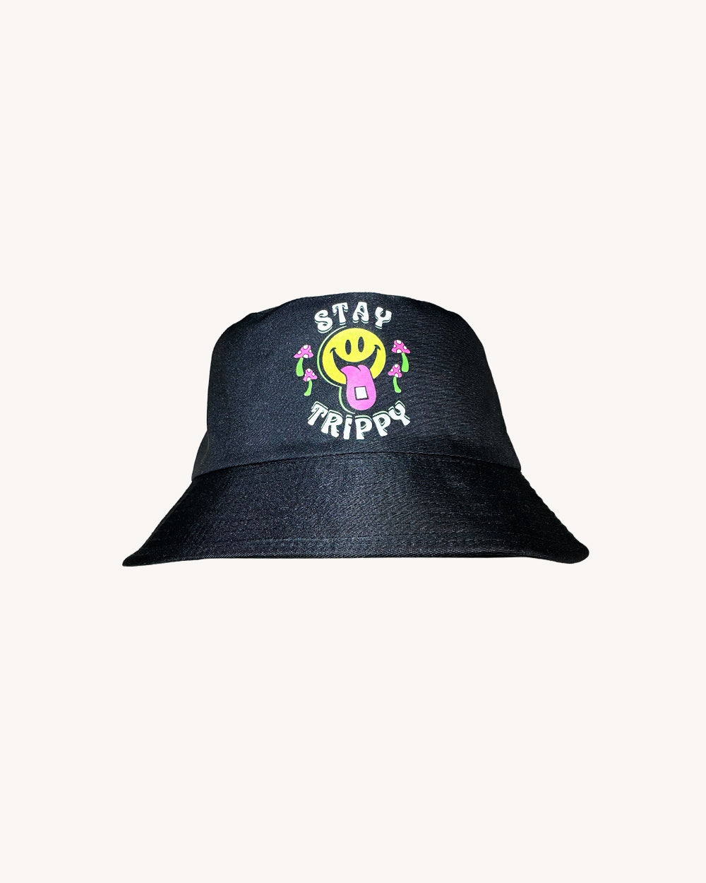 Smiley Reversible Bucket Hat with Stash Pocket - Image 1