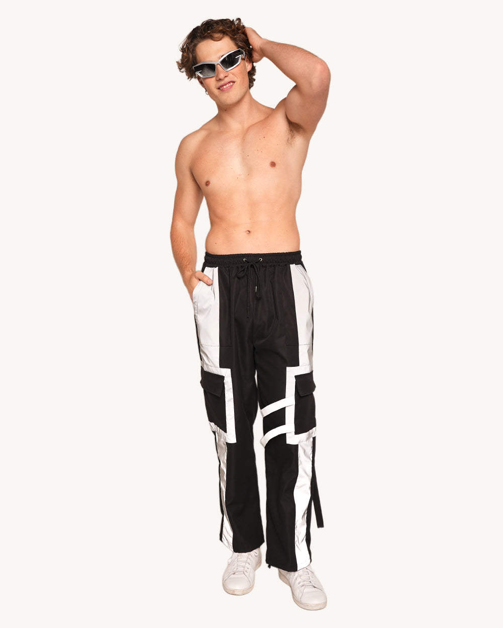 Aftershock Men's Silver Reflective Cargo Pants - Image 34717765992631