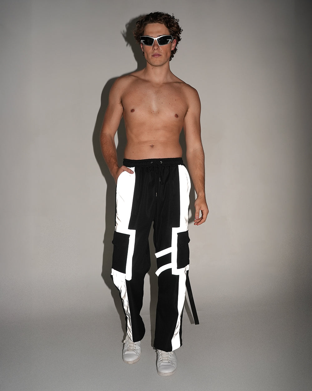 Aftershock Men's Silver Reflective Cargo Pants-Men