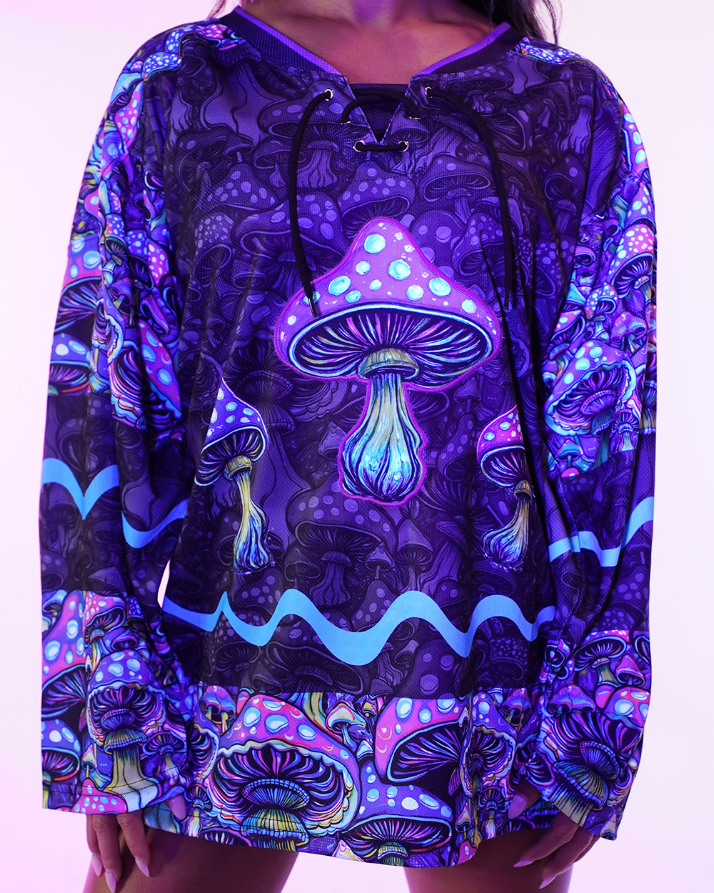 All These Shroomies UV Reactive Hockey Jersey - Image 4