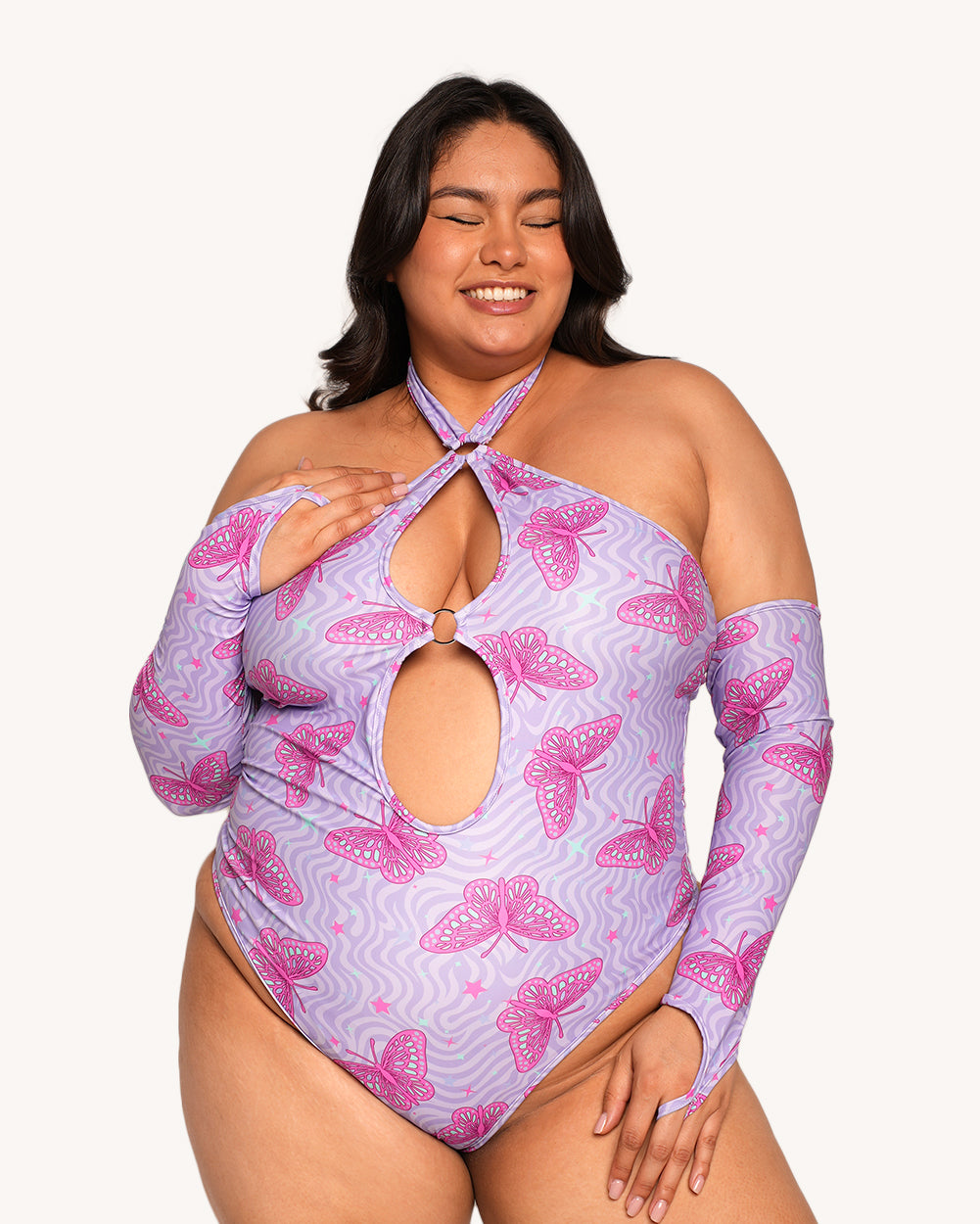 Bass Butterfly Bodysuit With Sleeves - Image 35209680847031