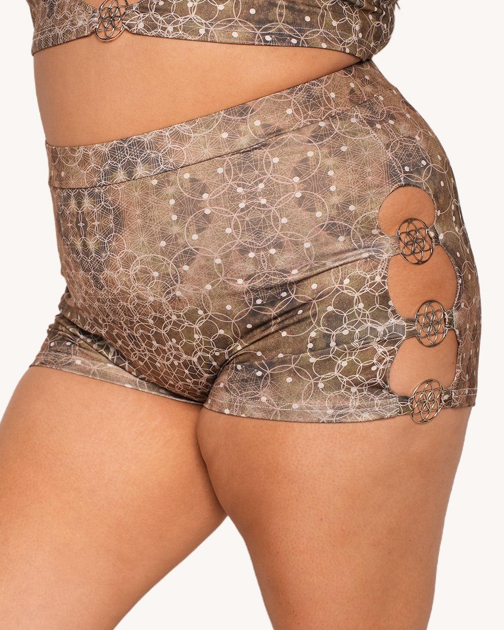 Beneath The Trees Cutout Shorts with Charms - Image 3