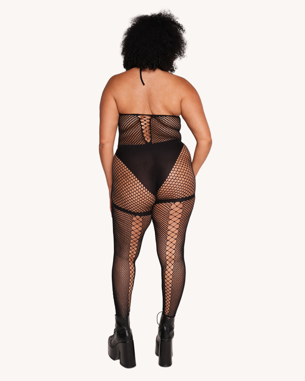 Booth Baddie Fishnet Jumpsuit - Image 36240536567991
