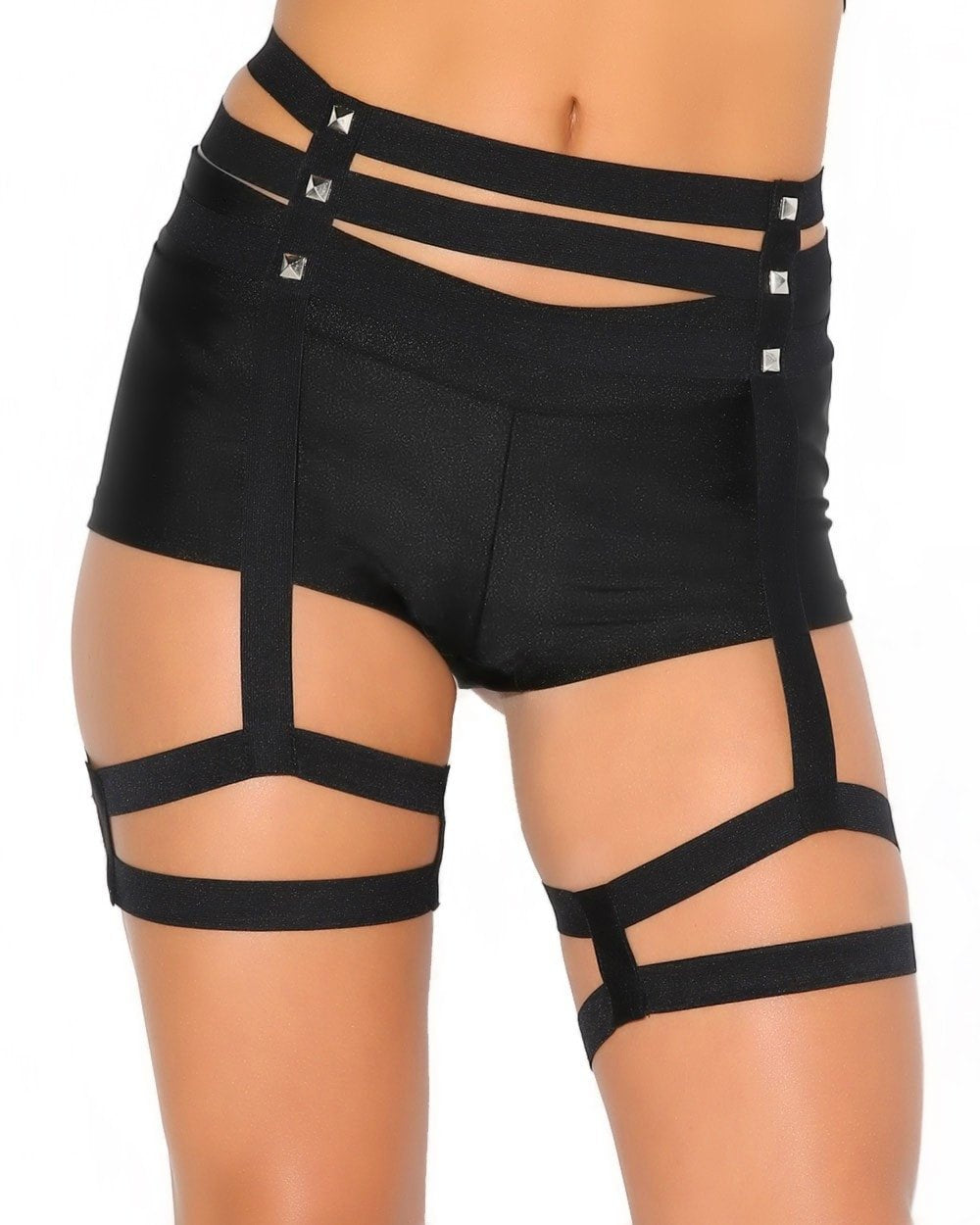 Studded Garter Belt Harness-front