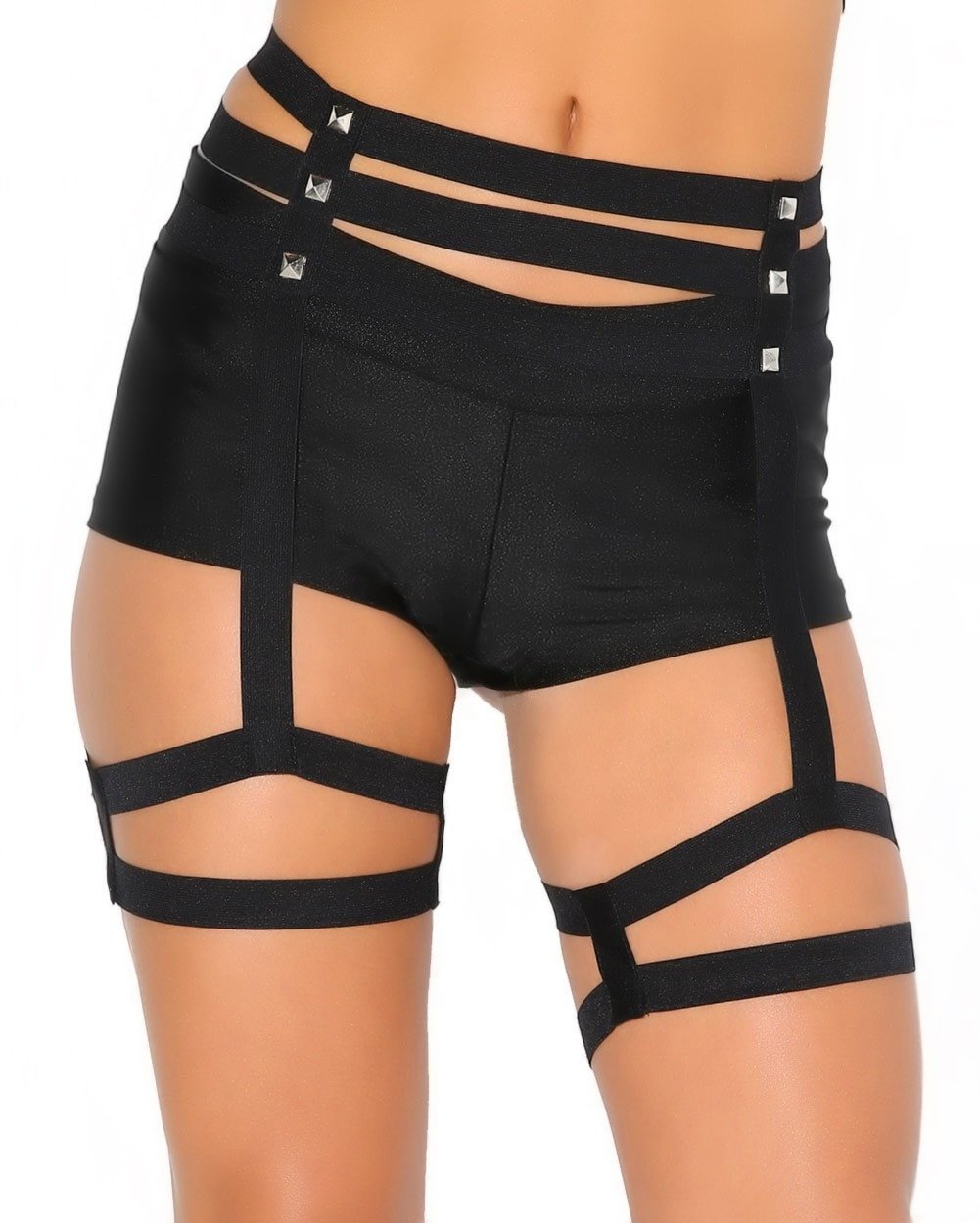 Studded Garter Belt Harness-front