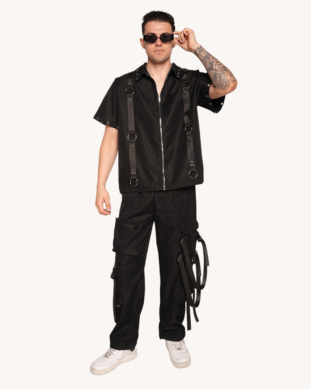 Bow Down Men's Zip Up Top - Image 2