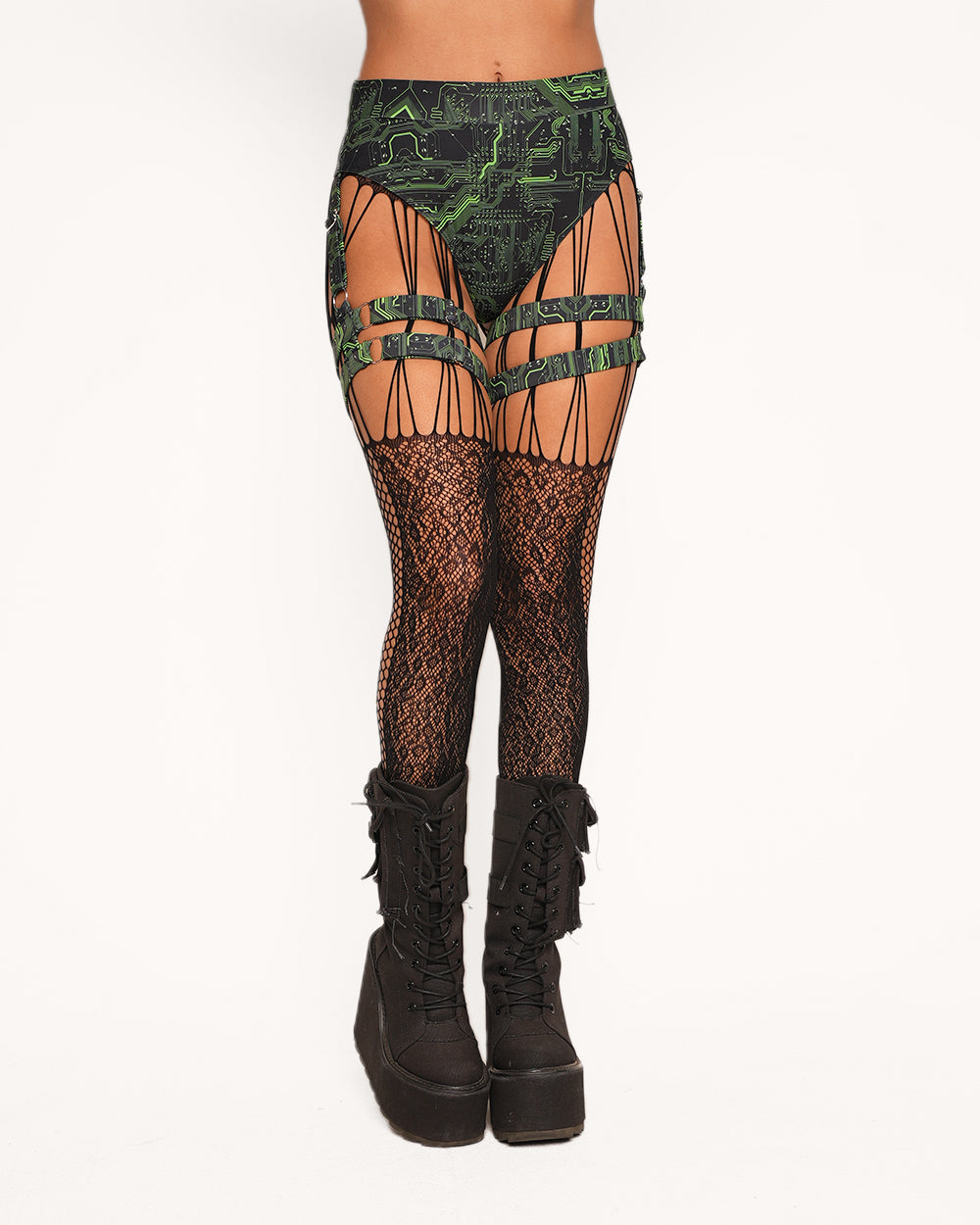 Break Free Suspender Thigh Highs - Image 32056659378359