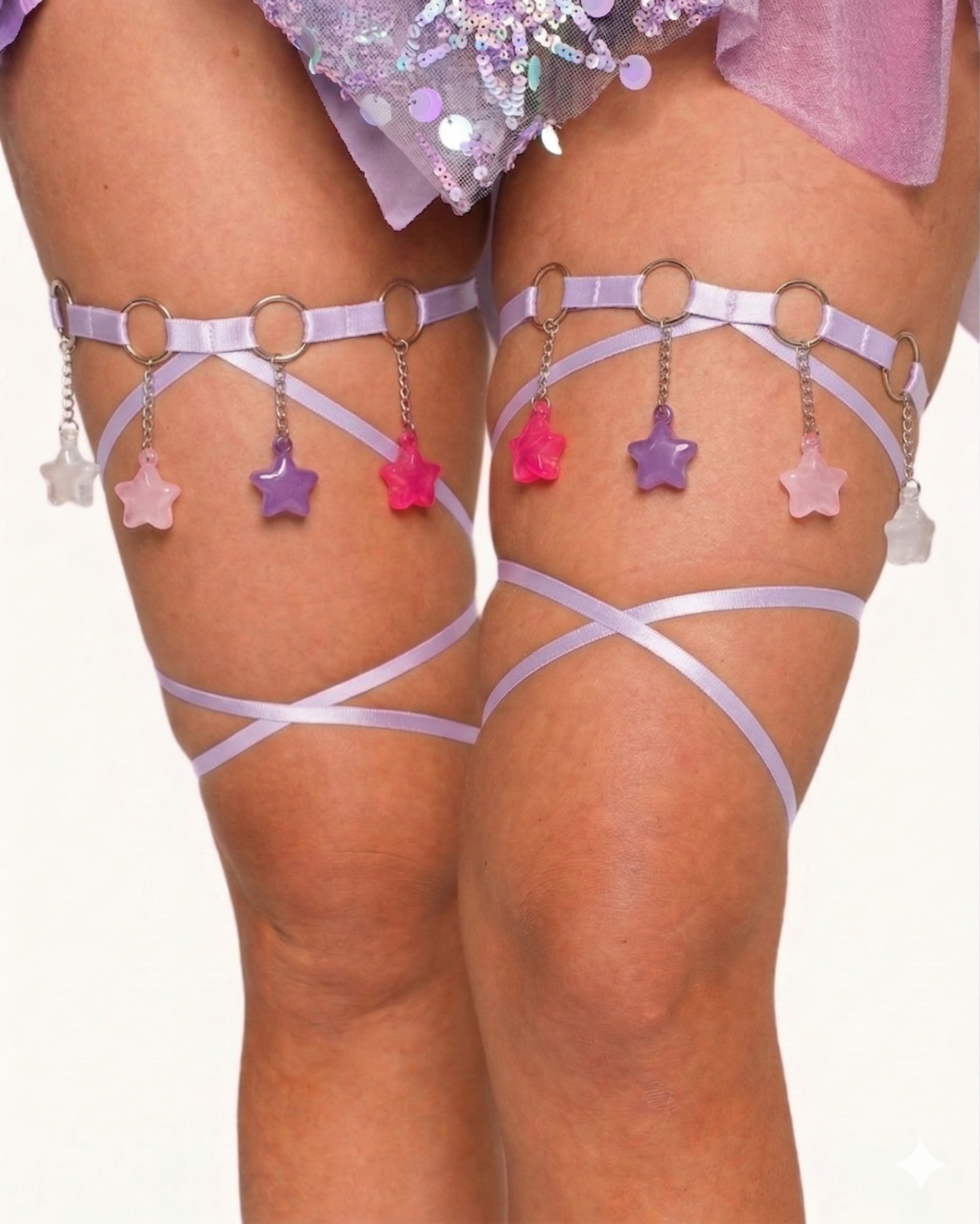 Celestia Pastel Star Pair Leg Garters