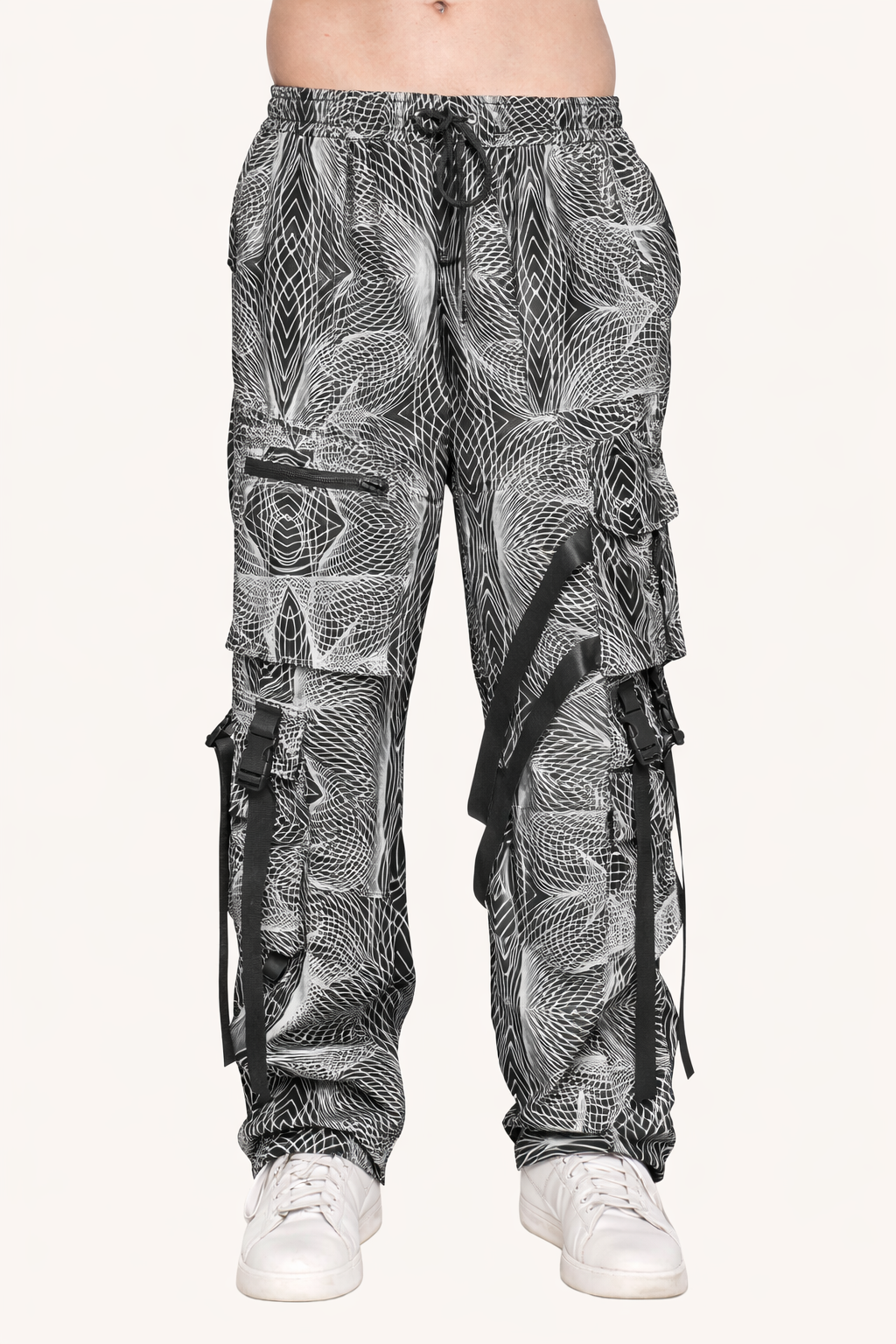 Flashbang Silver Reflective Cargo Joggers - Image 35031579328695