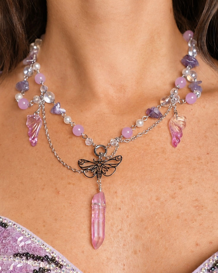 Wings of Rose Butterfly Necklace - Image 35550741070007