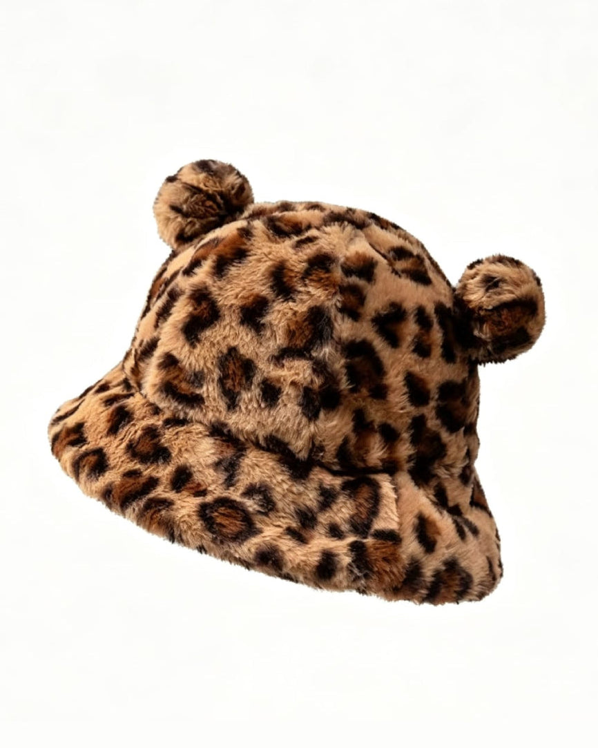 Cheetah Sistas Fluffy Ears Bucket Hat - Image 1
