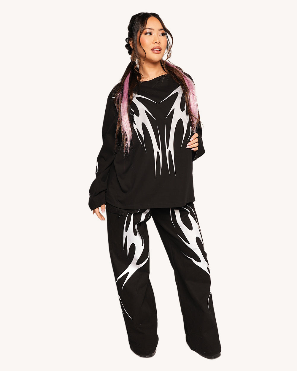 Coded in Chaos Unisex Reflective Long Sleeve - Image 34634043326647