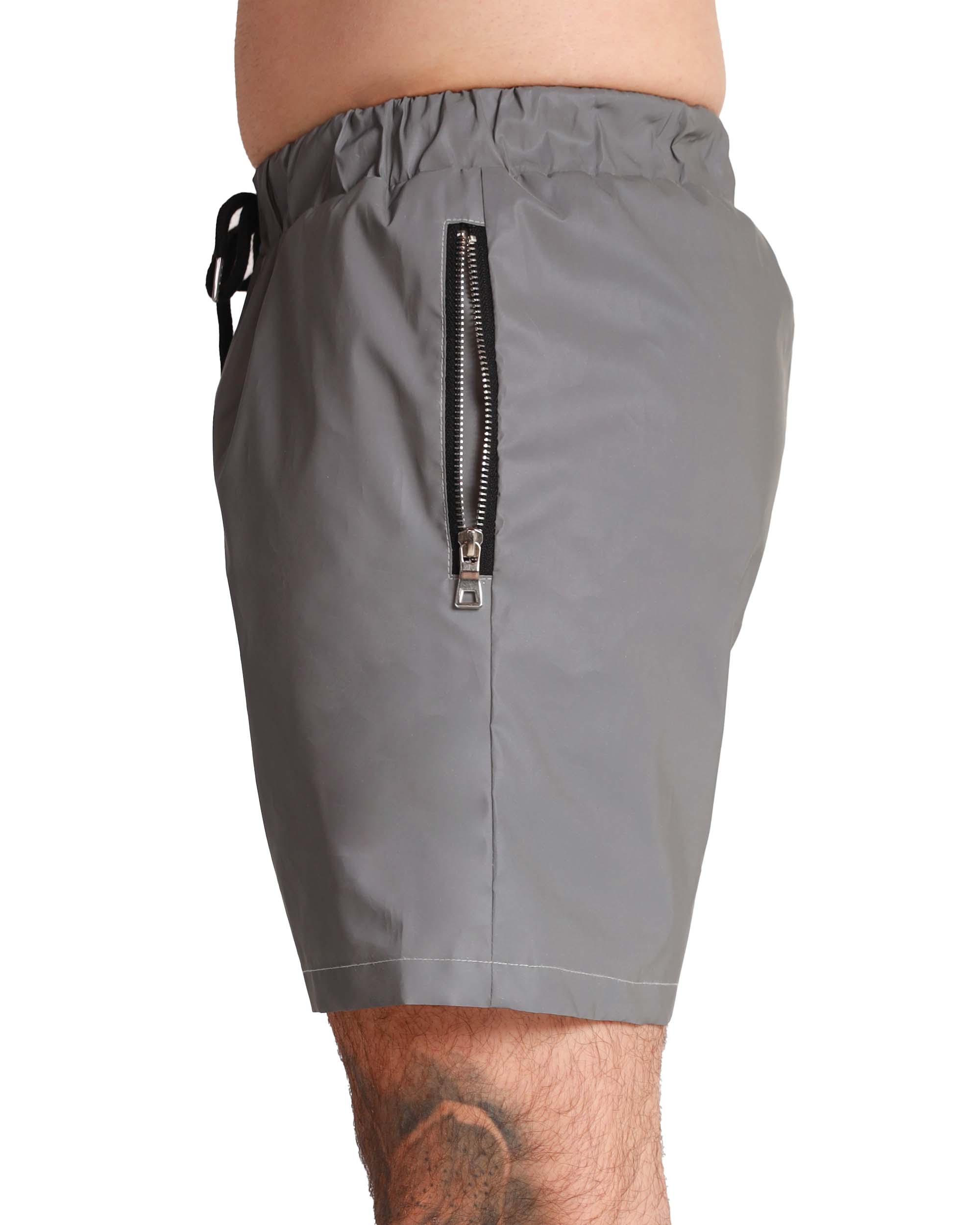 Complete Collapse Men's Silver Reflective Shorts - Image 33729414987959