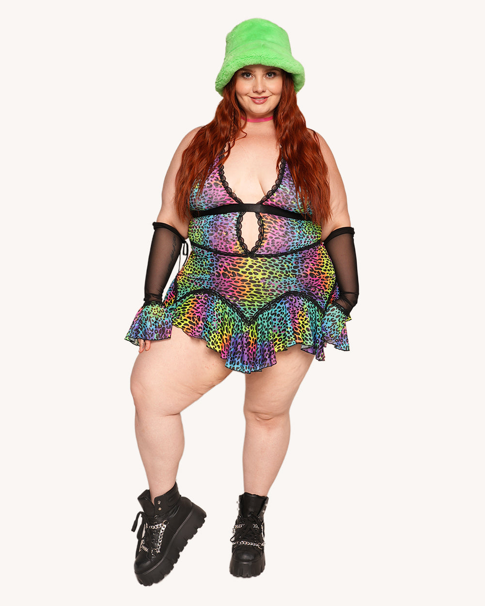 Cosmic Jungle Dress with Sleeves - Image 33562873954487