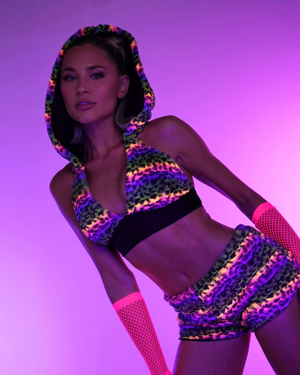 Cosmic Jungle Fur Bra Top - Image 37655226253495