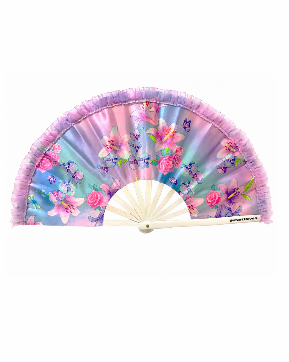 Cotton Candy Garden Small Ruffle Hand Fan - Image 36479766823095