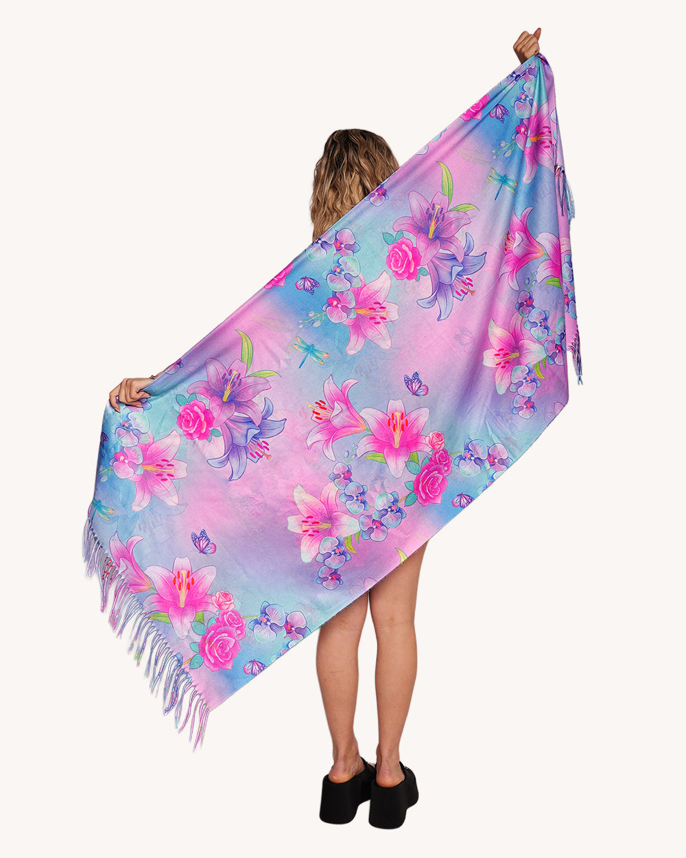 Cotton Candy Garden Pashmina - Image 36459704320183