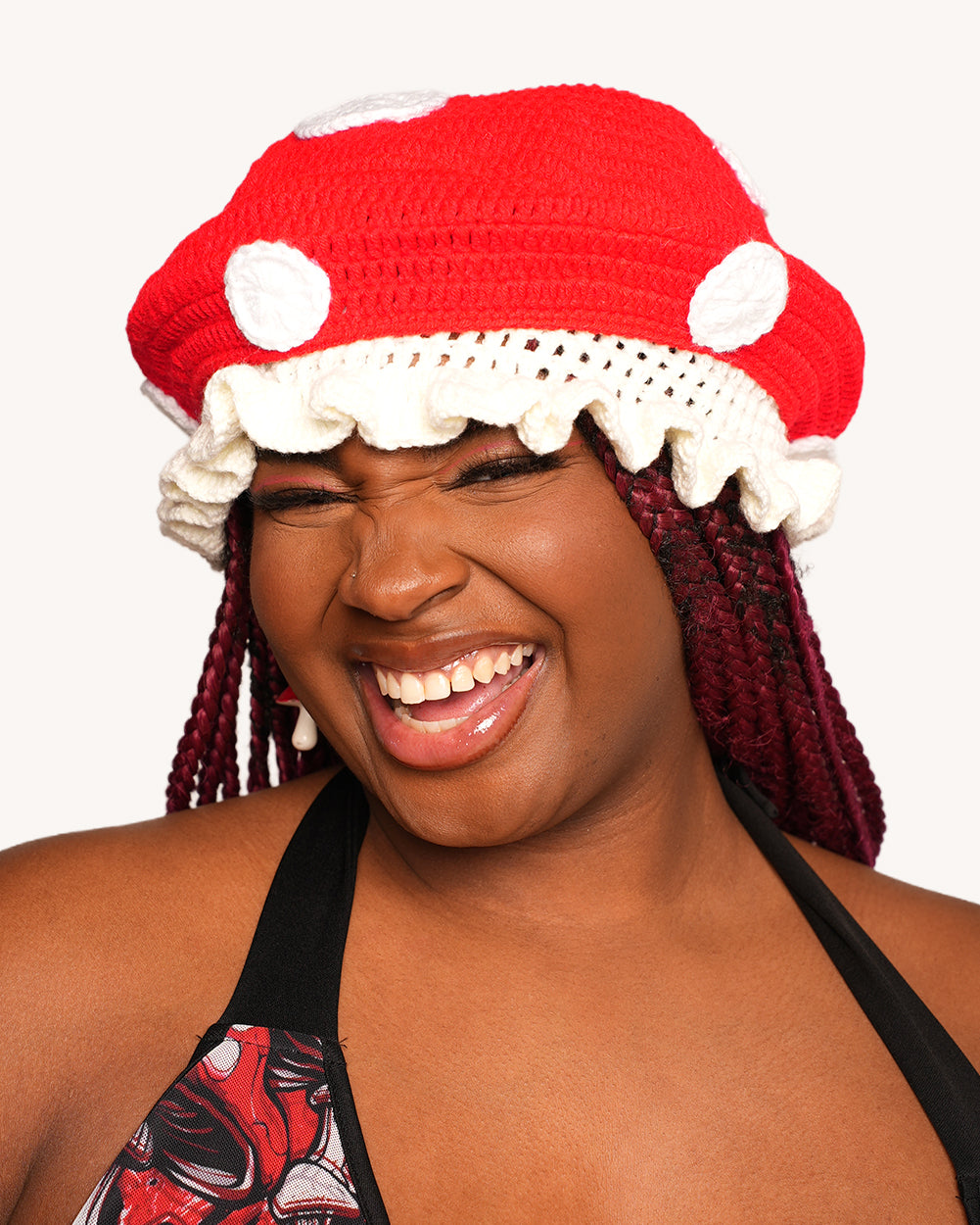Cutie Cap Crochet Mushroom Hat - Image 34754406318263