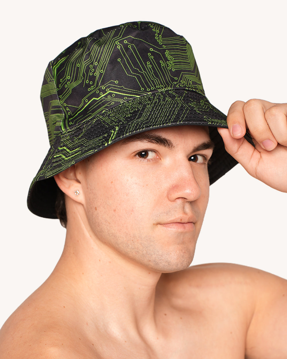 Cyber Matrix Reversible Bucket Hat with Stash Pocket - Image 34241028358327