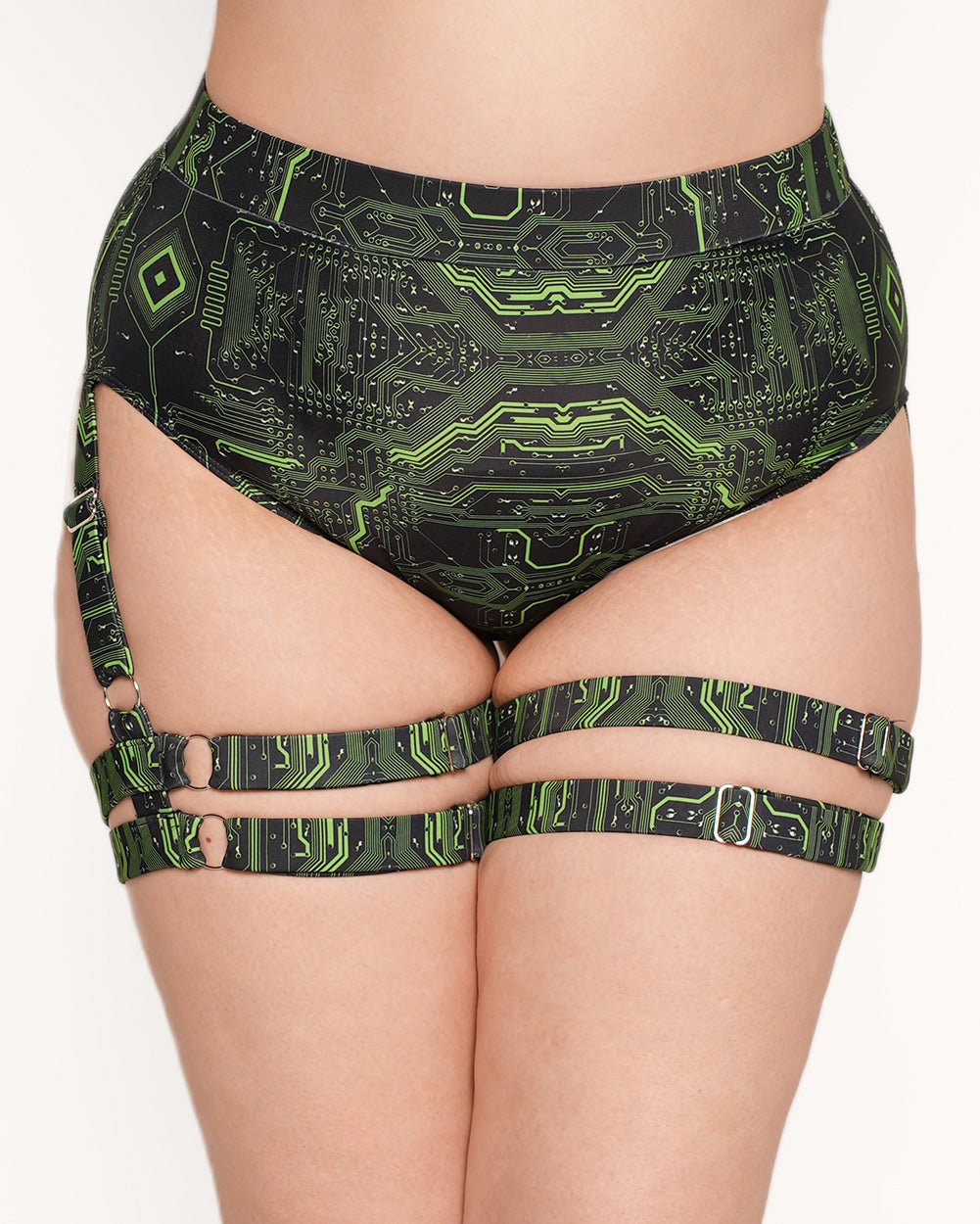 Cyber Matrix Harness Booty Shorts - Image 32055648485559