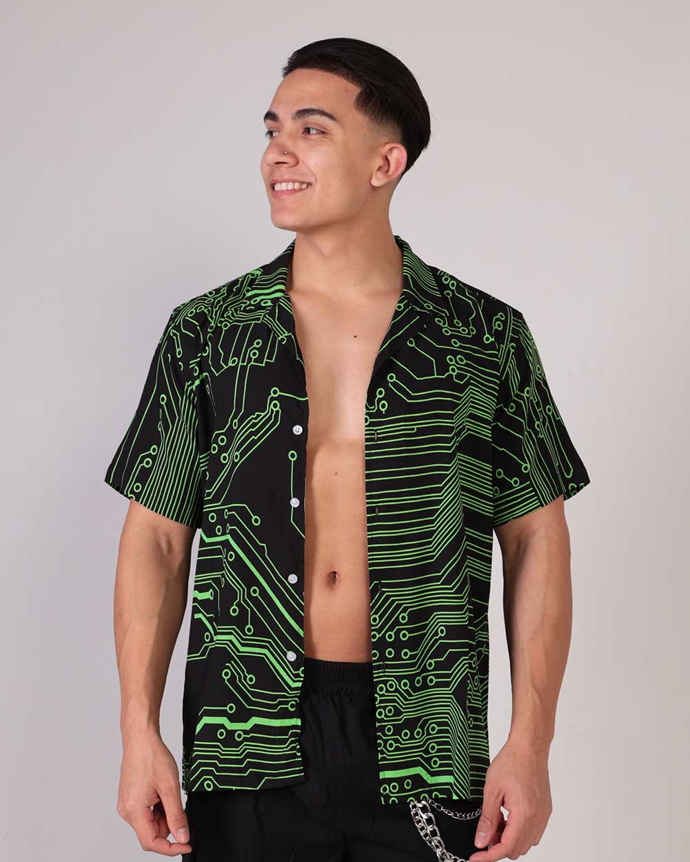 Cyber Matrix Men's Camp Shirt-Men