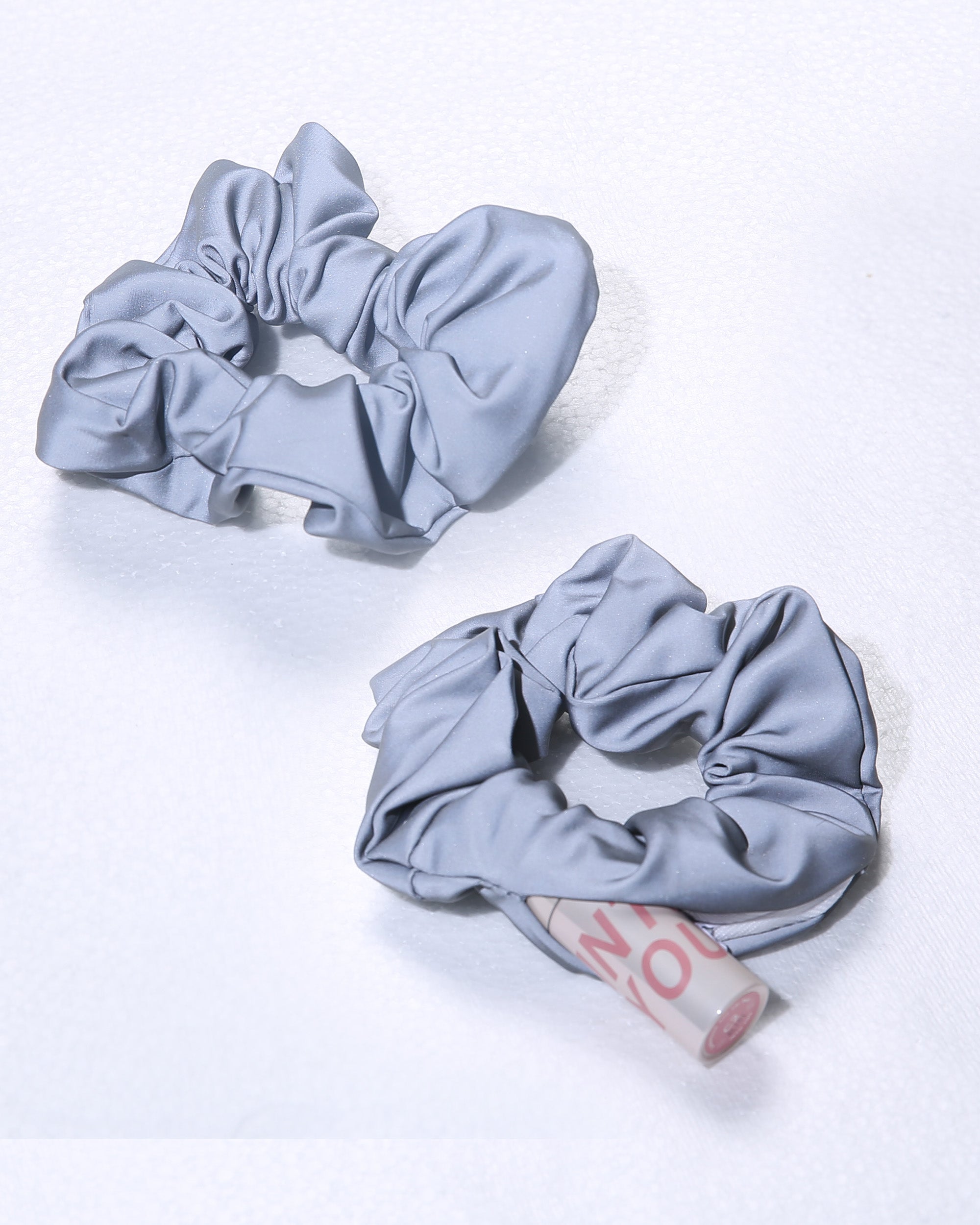 Deep Reflections Reflective Pocket Scrunchies-Grey-Reflective